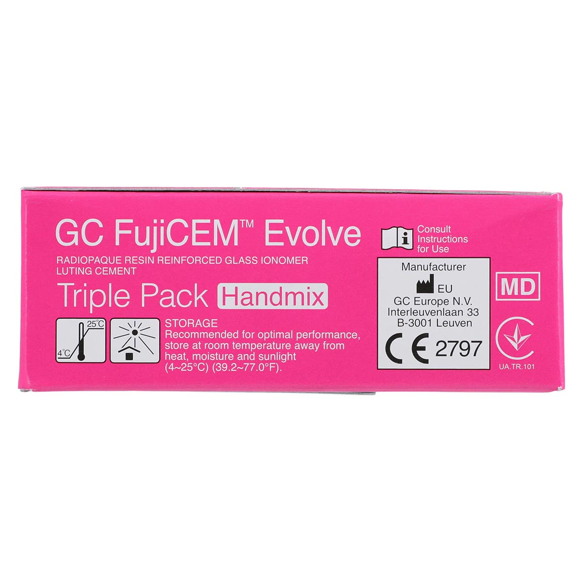 GC FujiCEM Evolve Resin-Reinforced Glass Ionomer Luting Cement, Handmix Triple Pack, 3 x 9.2 g Syringes, 45 Tips, 012949 thumbnail 6