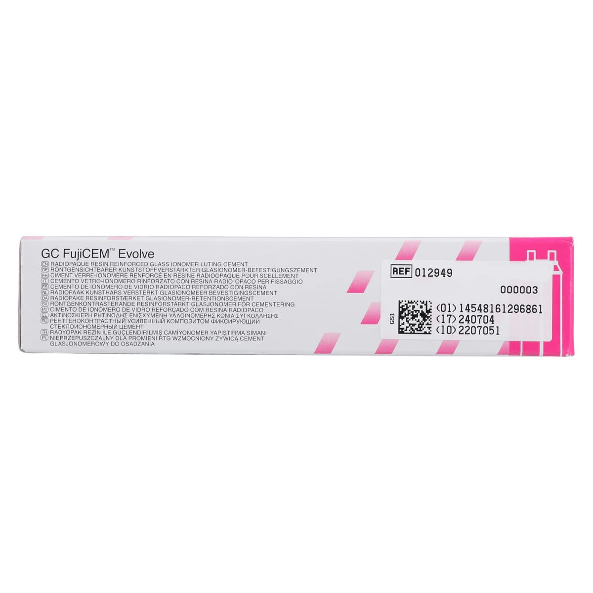 GC FujiCEM Evolve Resin-Reinforced Glass Ionomer Luting Cement, Handmix Triple Pack, 3 x 9.2 g Syringes, 45 Tips, 012949 thumbnail 7