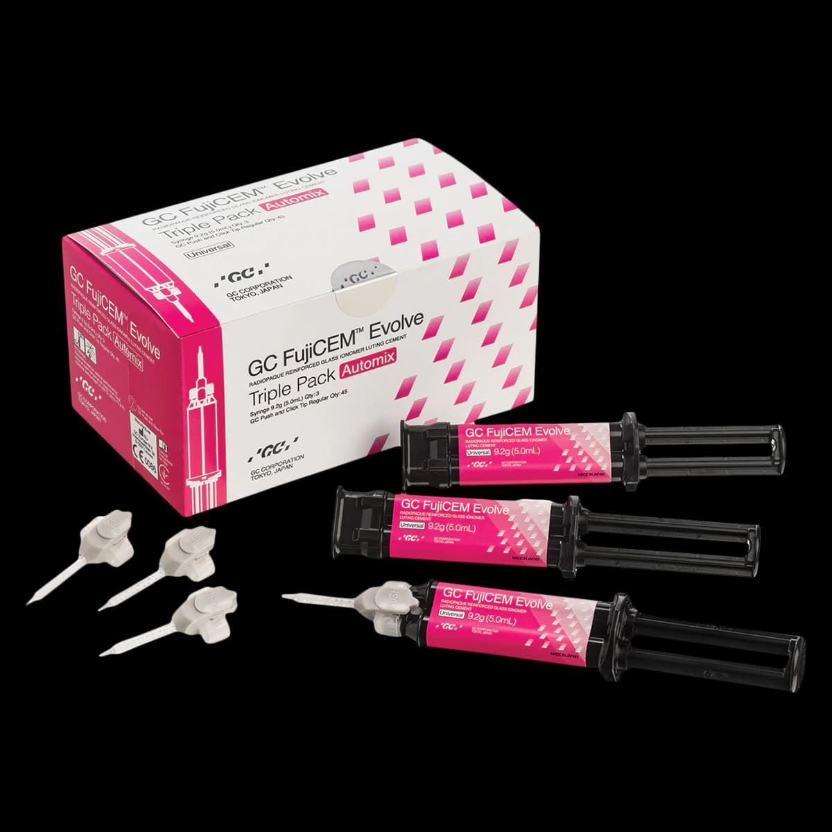 GC FujiCEM Evolve Automix Resin-Reinforced Glass Ionomer Cement, 9.2g Syringe, Pack of 3, 012950 thumbnail 2