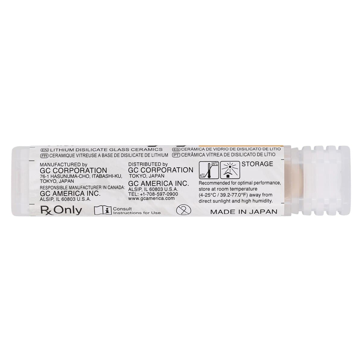 GC Initial LiSi Press Lithium Disilicate Ingot, Shade LT-B0+, 3g, 5/Pk thumbnail 4