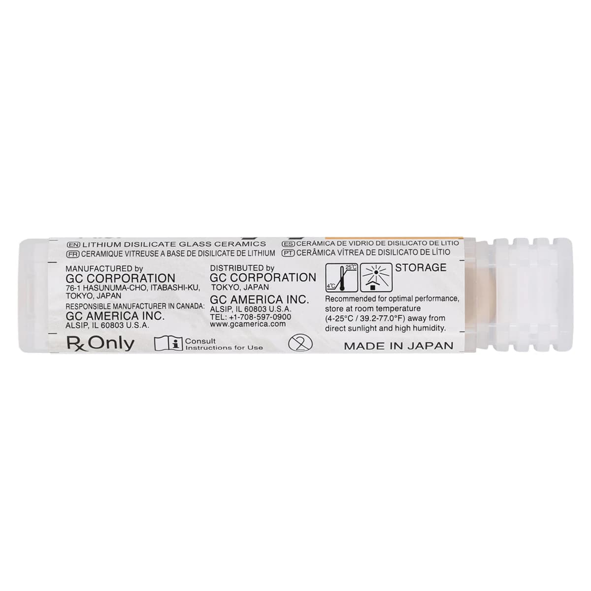 GC Initial LiSi Press Lithium Disilicate Ingot, Shade LT-A3.5, 3g, 5/Pk thumbnail 4