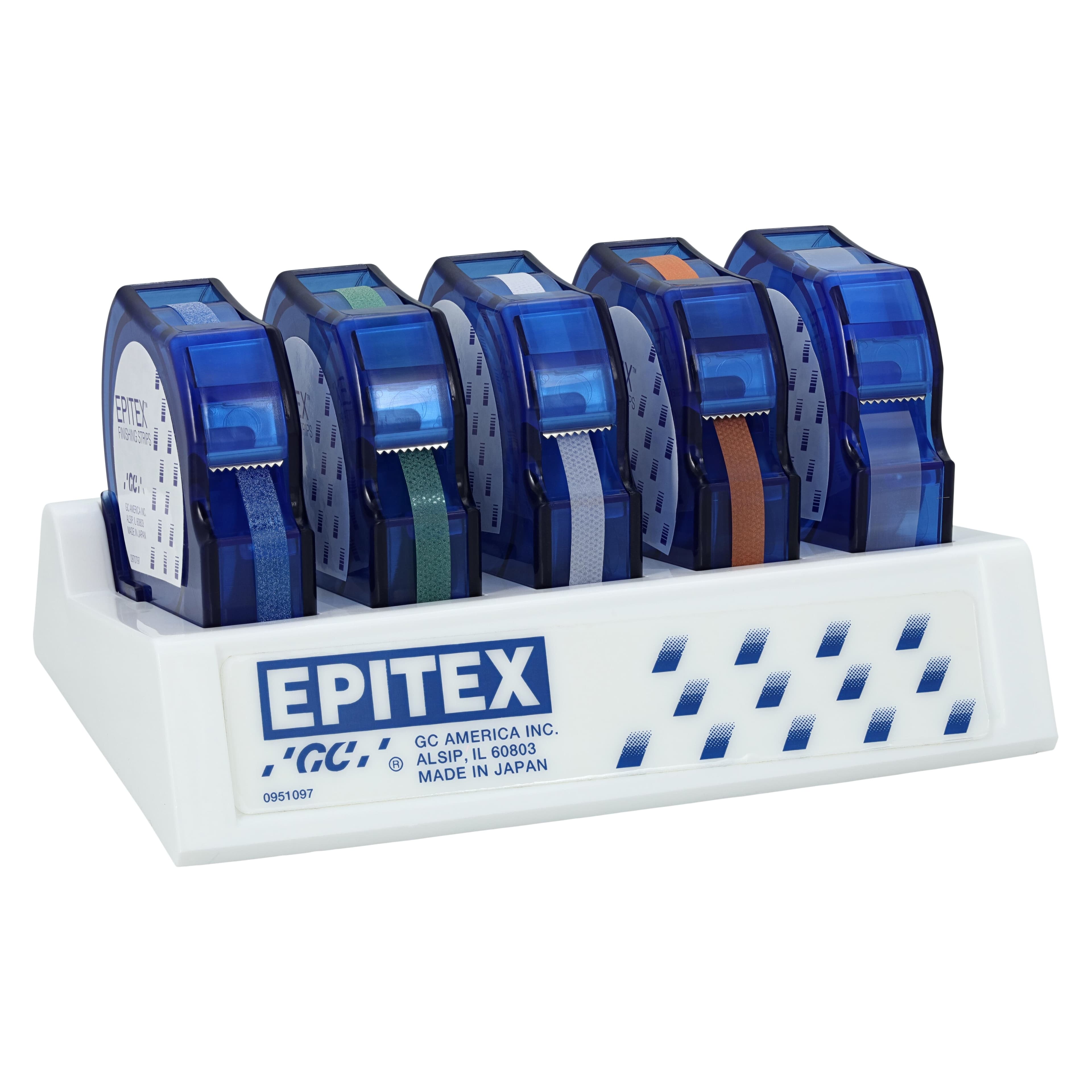 Epitex Finishing and Polishing Strips Starter Kit, 4 Grits (Coarse, Medium, Fine, Extra Fine) + Clear Matrix, 10 m Reels, 473005 thumbnail 2