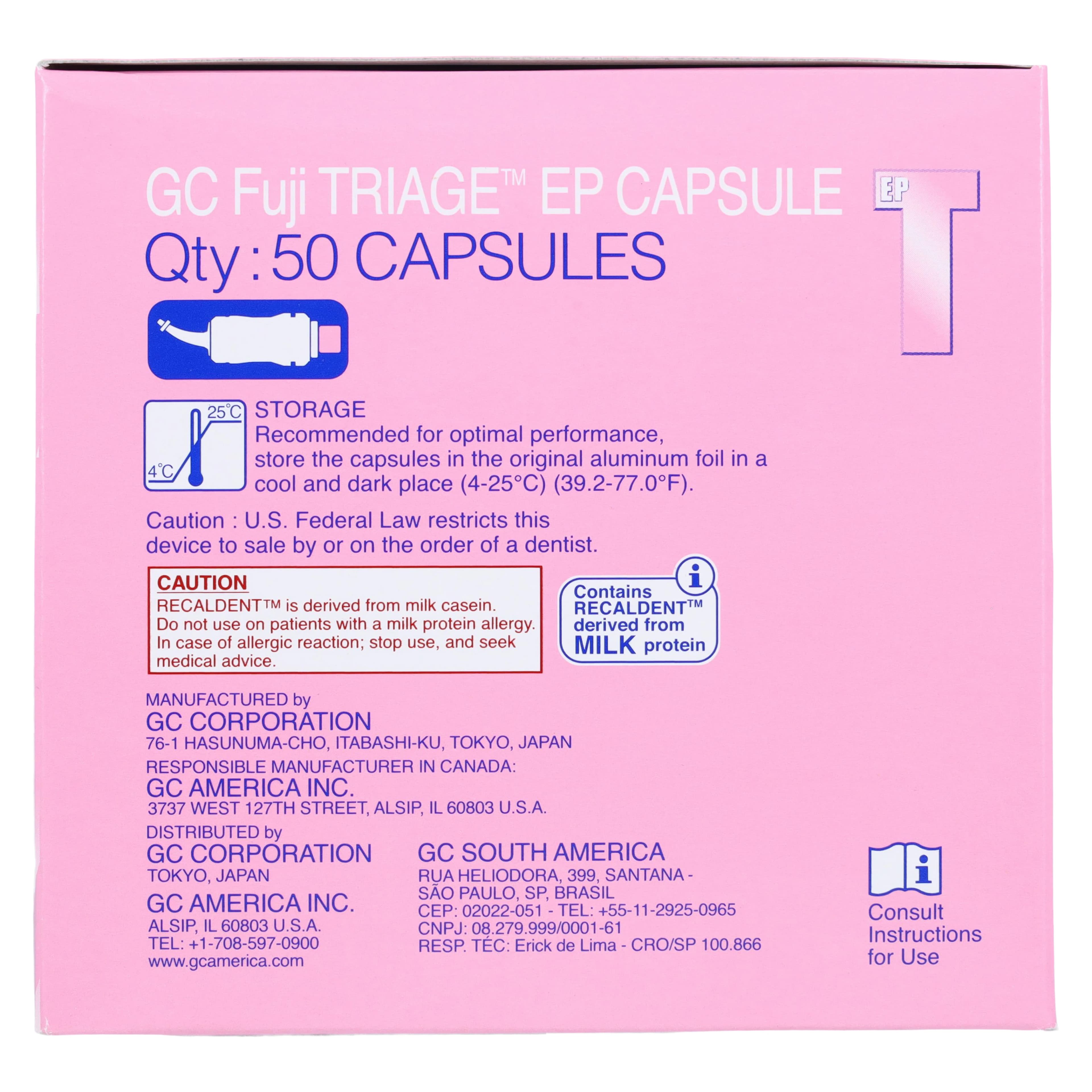 GC Fuji TRIAGE EP Glass Ionomer Pit & Fissure Sealant, Pink, 50 Capsules/Box, 0.30g Powder/0.15g Liquid per Capsule thumbnail 4