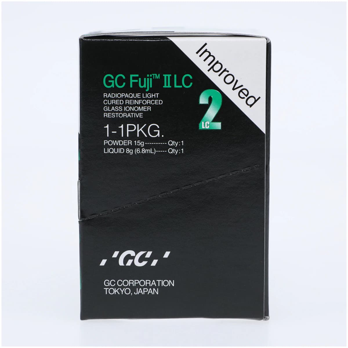 GC Fuji II LC Improved Light-Cured Resin-Reinforced Glass Ionomer Restorative, Powder/Liquid 1:1 Package, Shade C2, #000192 thumbnail 4