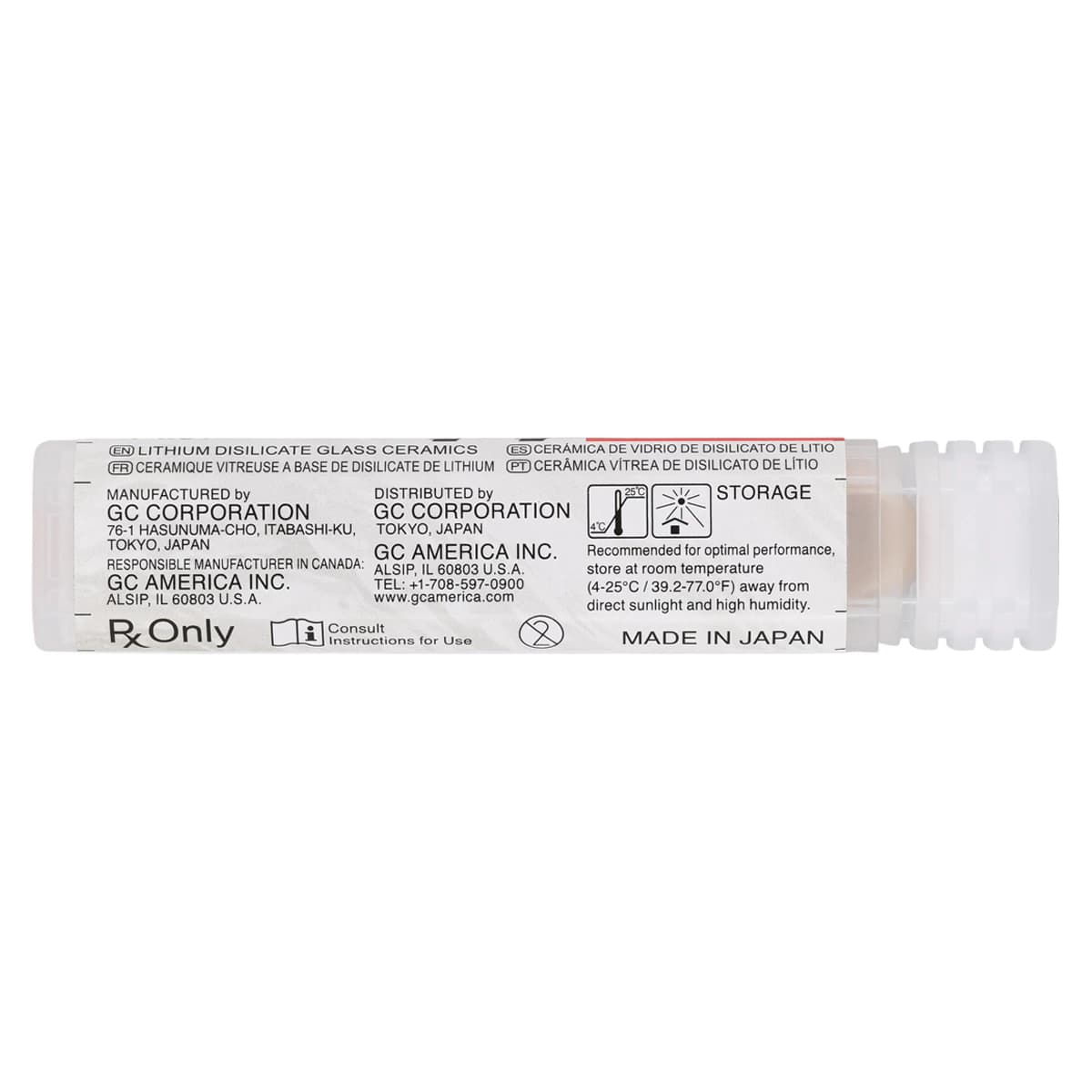 GC Initial LiSi Press Lithium Disilicate Pressable Ceramic Ingot, Shade MT-B4, 3g, 5/Pk thumbnail 4