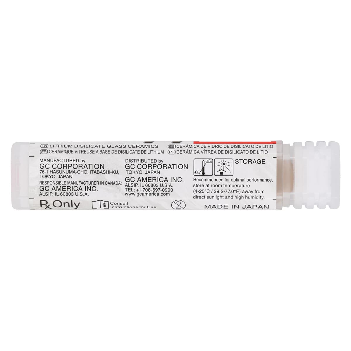GC Initial LiSi Press Lithium Disilicate Pressable Ceramic Ingot, Shade MT-C4, 3g, 5/Pk thumbnail 4