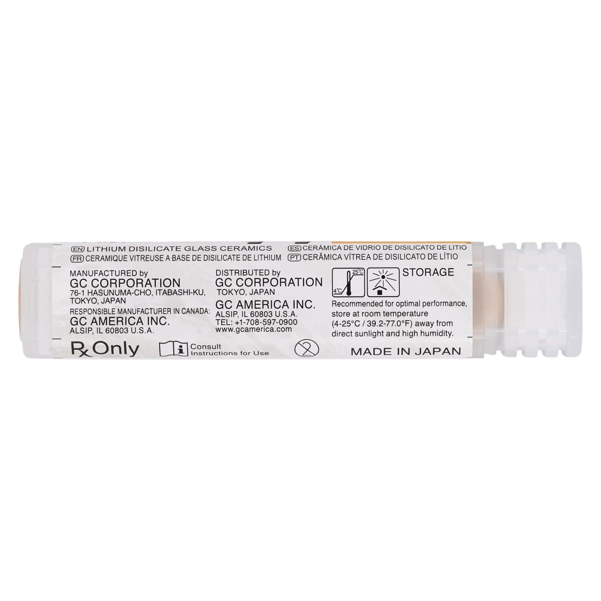 GC Initial LiSi Press Lithium Disilicate Pressable Ceramic Ingot, Shade LT-C3, 3g, 5/Pk thumbnail 4