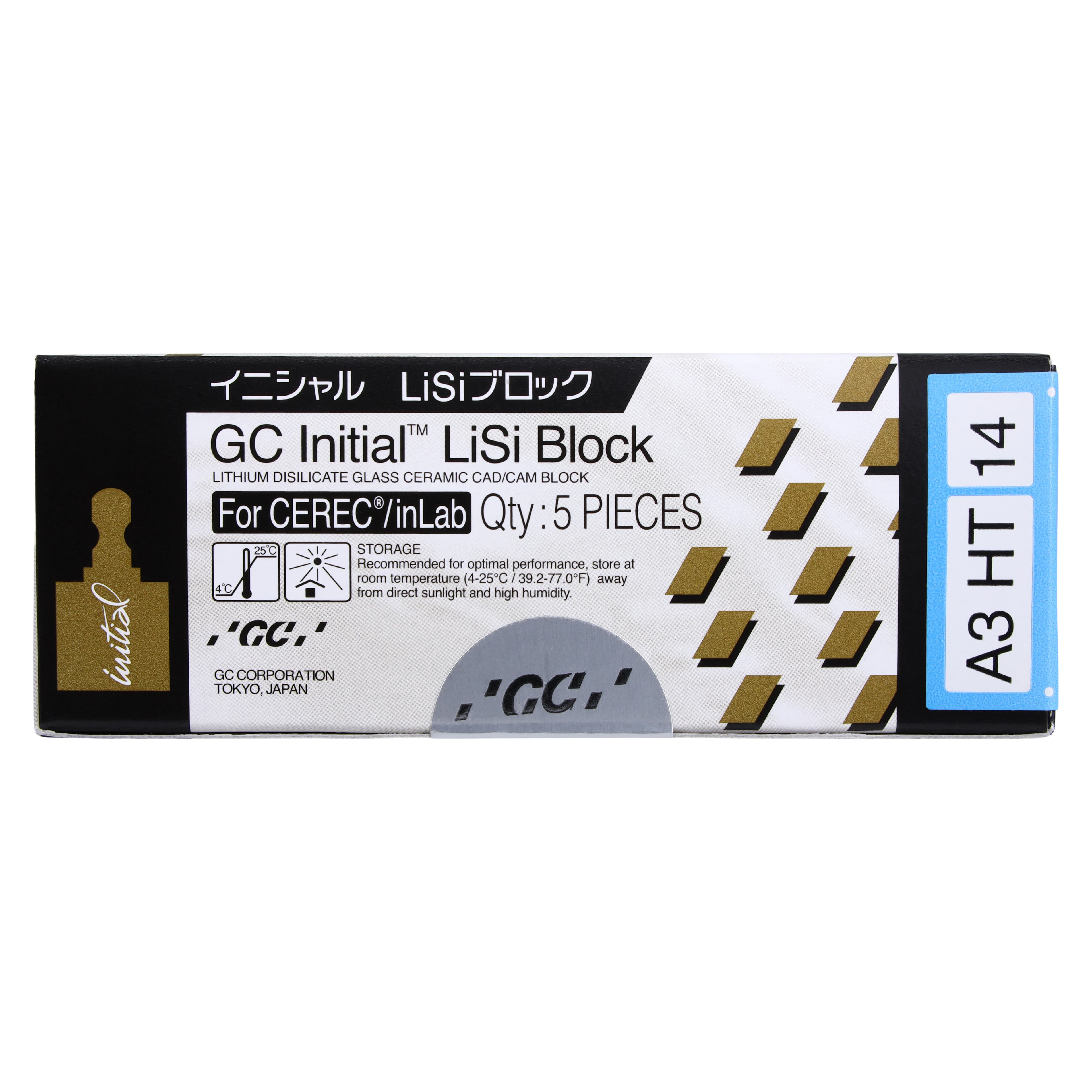 GC Initial LiSi Block 14 CEREC High Translucency Shade A3, 5/Box thumbnail 3