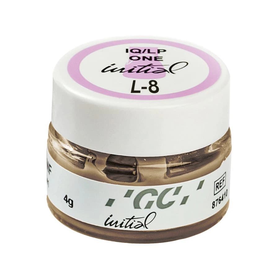 GC Initial IQ Lustre Paste ONE – Enamel Effect, Shade 8 (L-8), 4 g Jar - GC Initial™ IQ Lustre Paste ONE – Enamel Effect, 4 g Jar - Shade 8, L-8 - Image 1