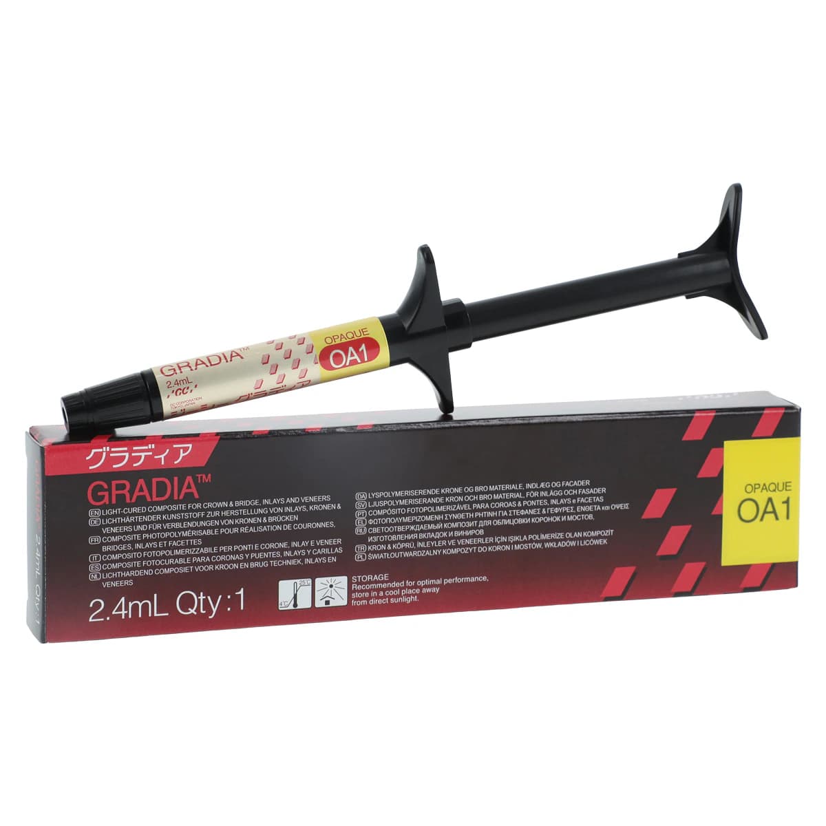 GC America GRADia Opaque Indirect Restorative Composite, Shade OA1, 2.4 mL Syringe, 1/Pk - GC America - GRADia Opaque - (Shade OA1) - Image 1