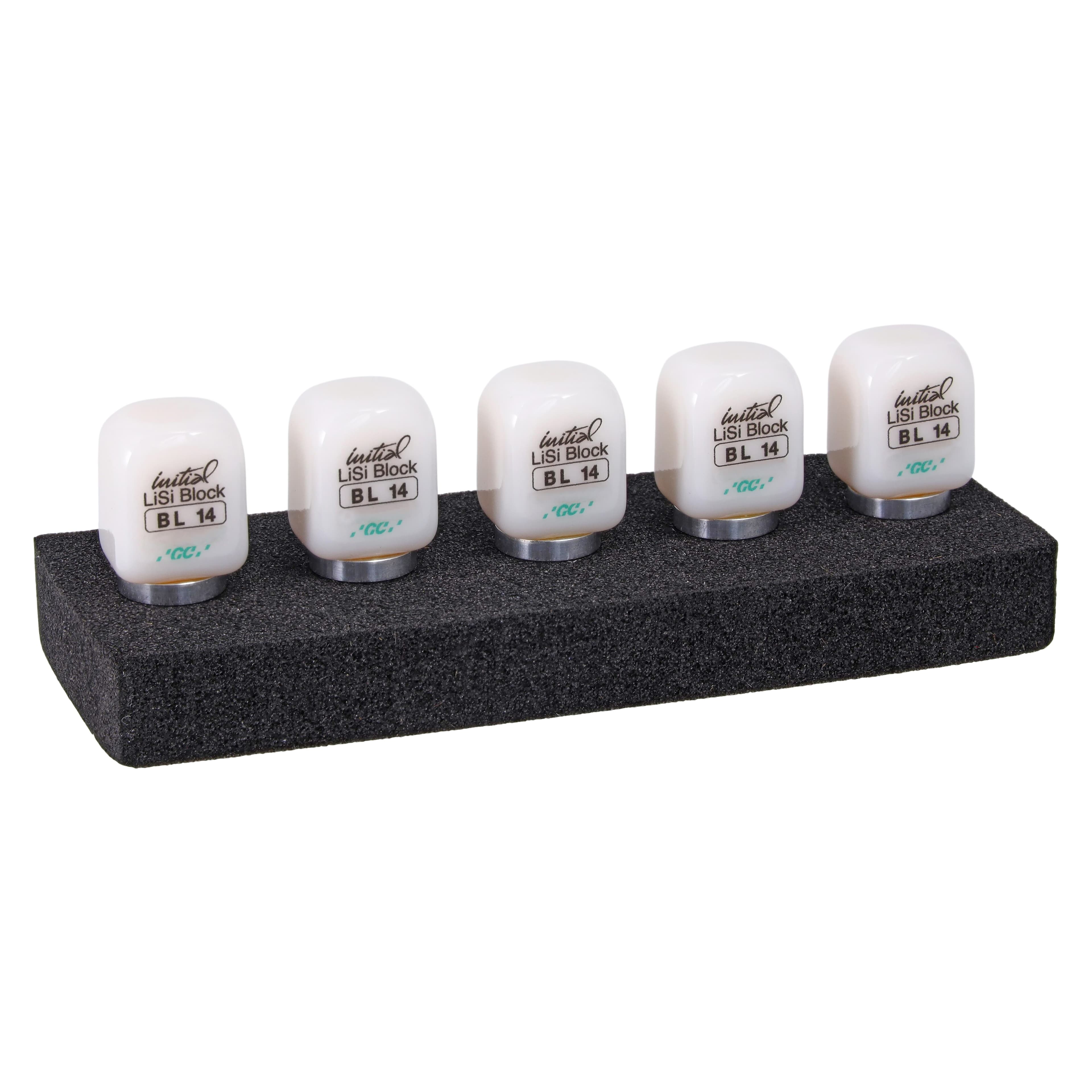 GC Initial LiSi Block Size 14 for CEREC, Shade Bleach, Lithium Disilicate CAD/CAM Block, 5/Box thumbnail 2