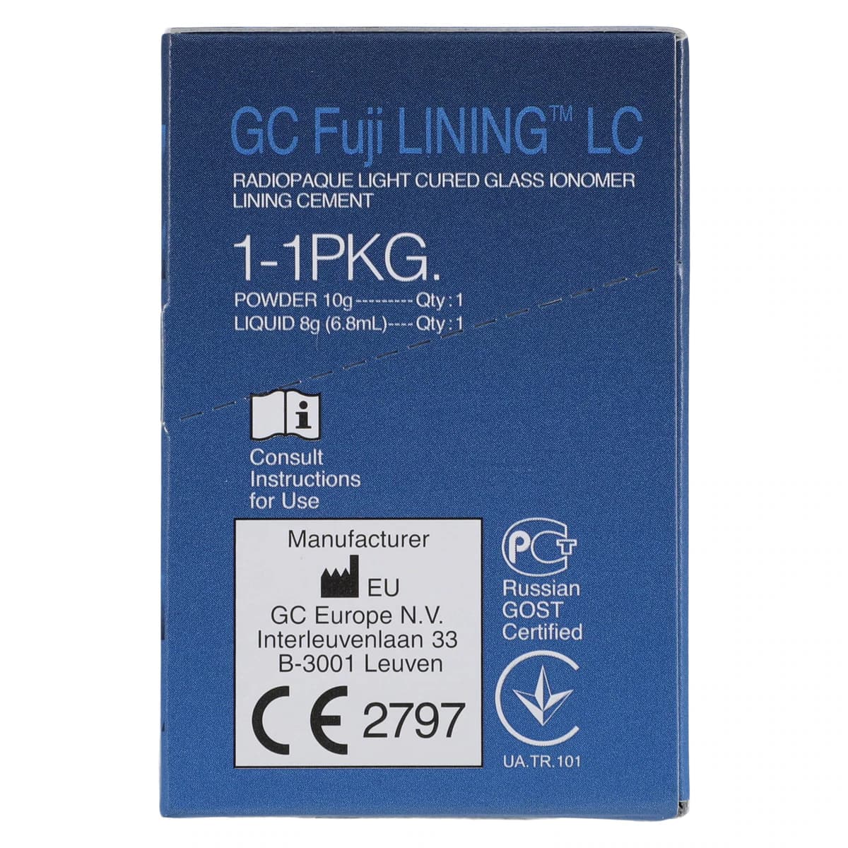 GC Fuji Lining LC Light-Cured Glass Ionomer Liner/Base, 1:1 Intro Package (10 g Powder, 6.8 ml Liquid, Mixing Pad & Spatula), 000021 thumbnail 4
