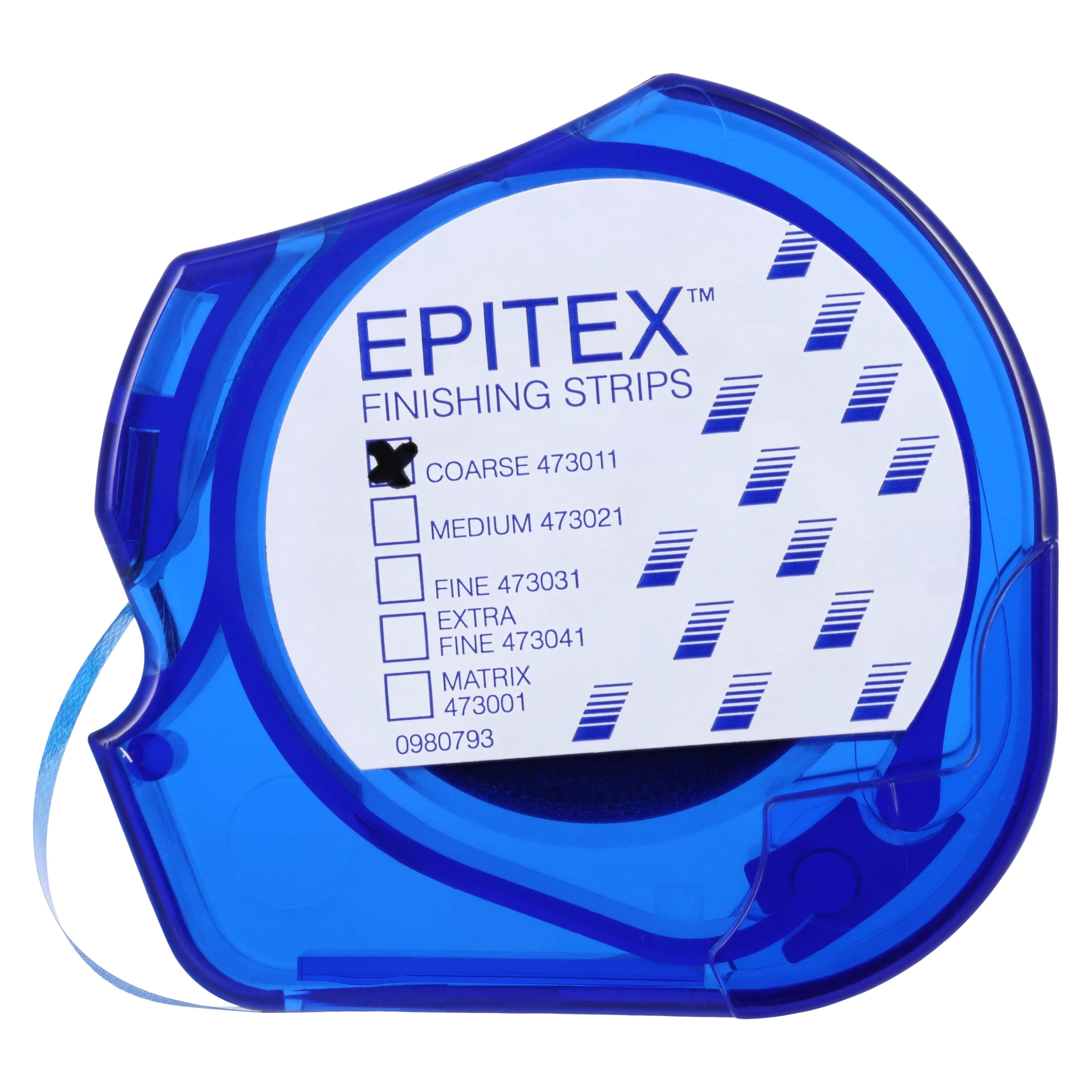 Epitex Finishing and Polishing Strips Refill, Coarse (Blue), 5mm x 10m Reel, 473011 thumbnail 3