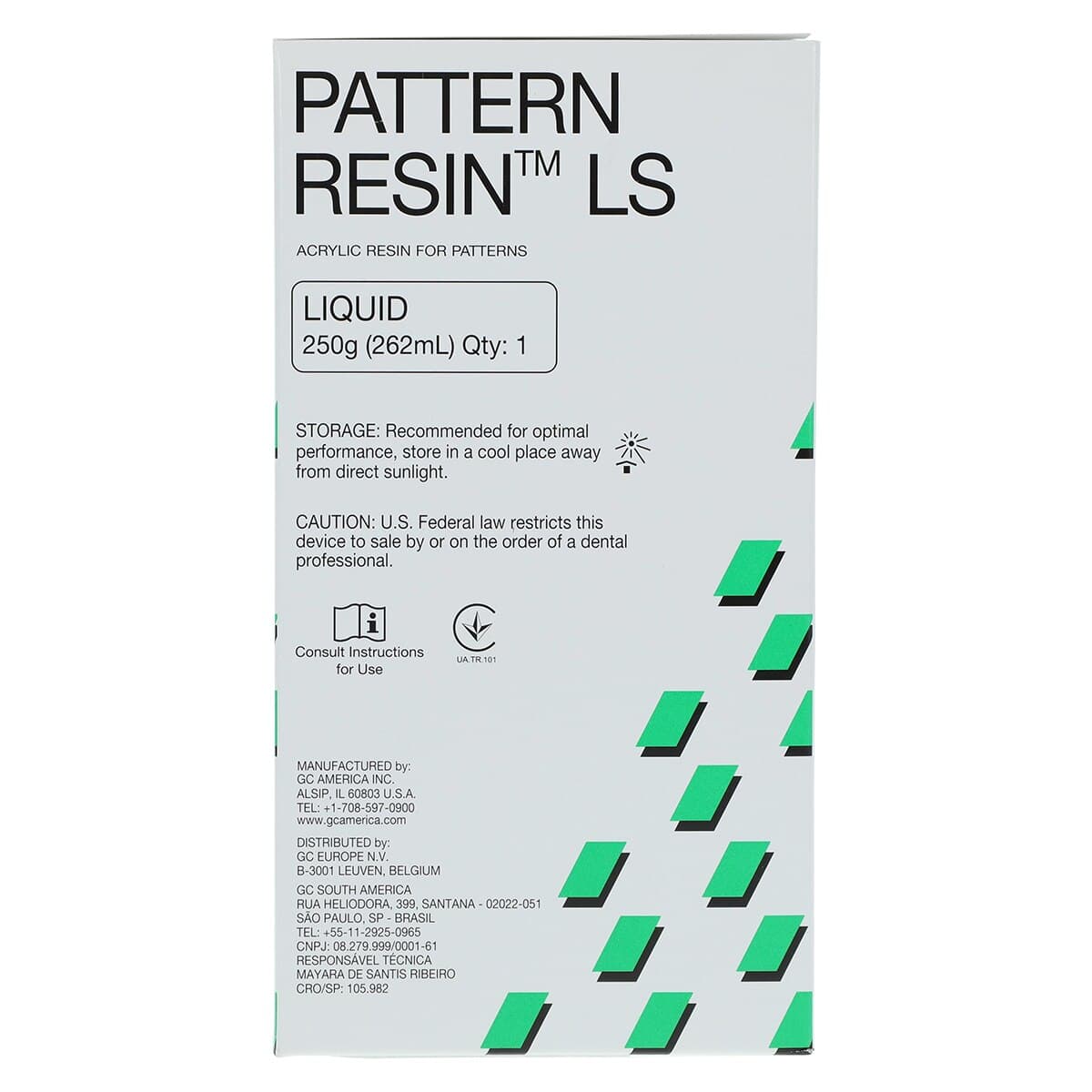 GC America Pattern Resin LS Self-Curing Acrylic Die Material, Liquid Refill, 250 g (262 mL), 1/Bottle, 335205 thumbnail 5