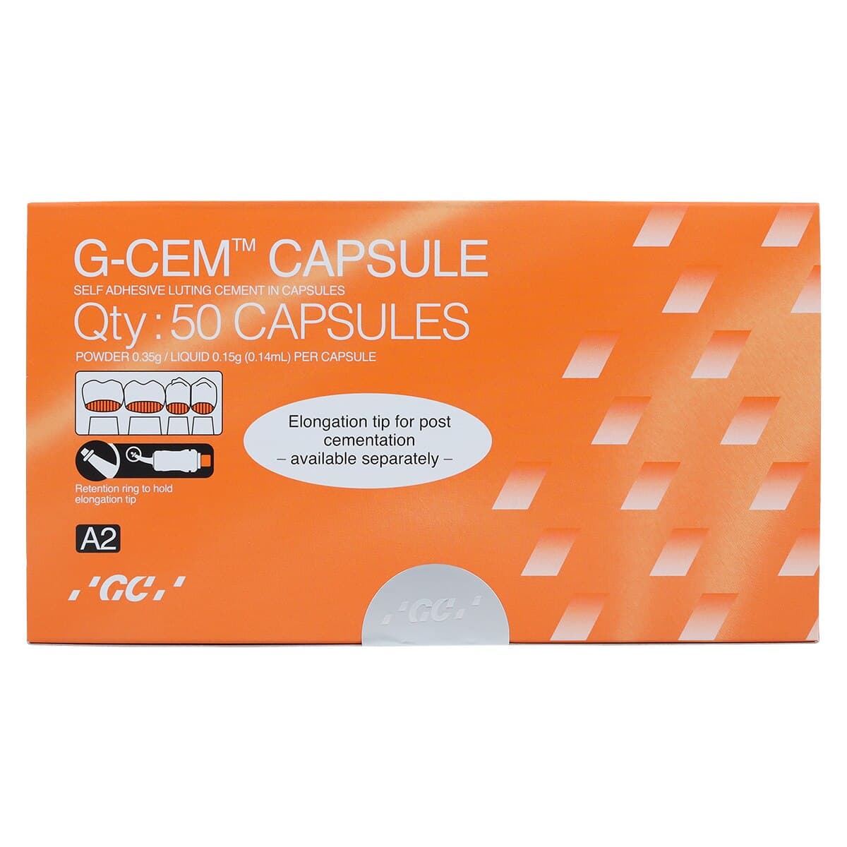 G-CEM Self-Adhesive Resin Cement Capsules, A2 Shade, 50/Bx, 0.17 mL Each, Refill Pack, 002584 thumbnail 4