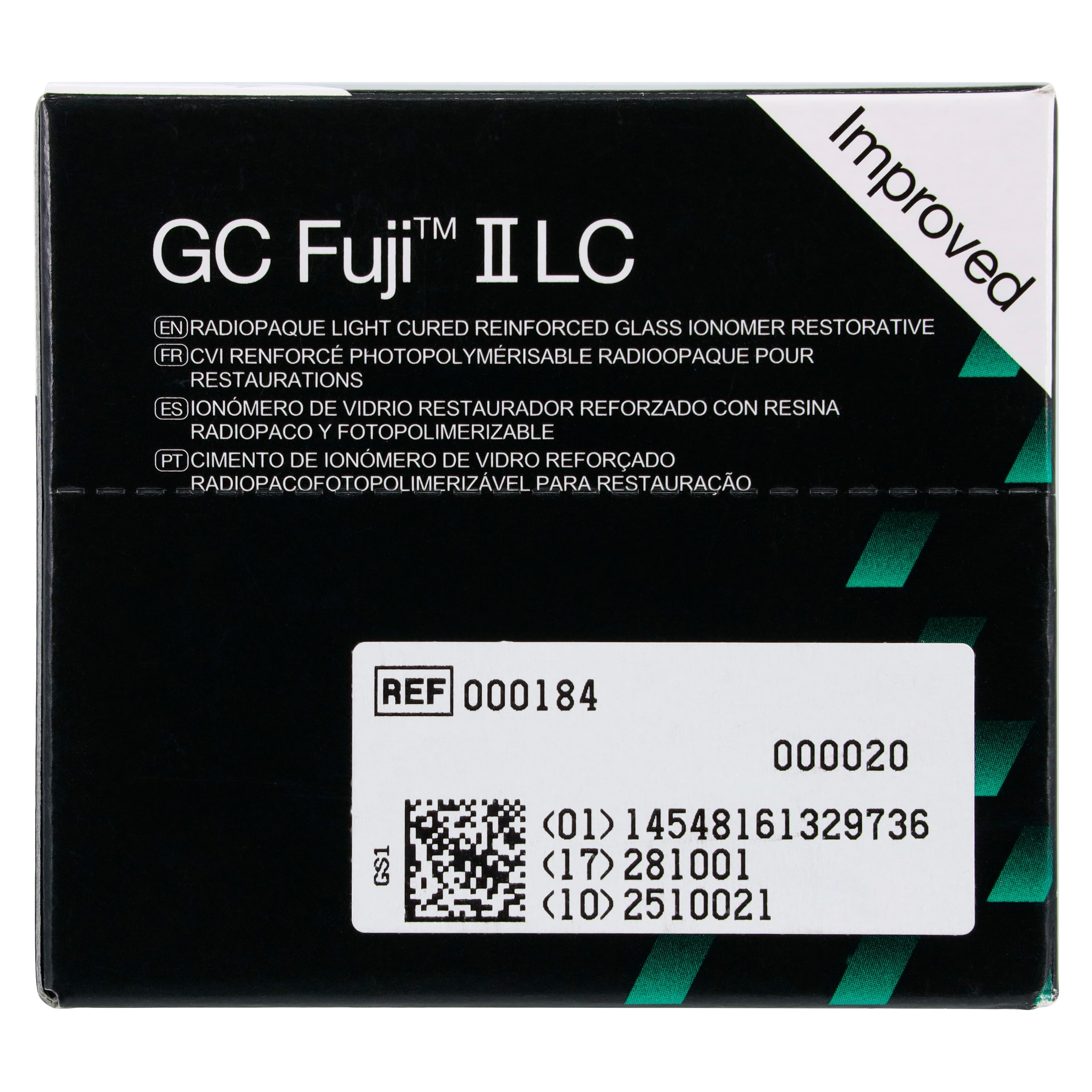 GC Fuji II LC Improved Light-Cure Resin-Reinforced Glass Ionomer Restorative, 1:1 Powder/Liquid Package, Shade A1, 15 g Powder + 6.8 ml Liquid, #000184 thumbnail 6