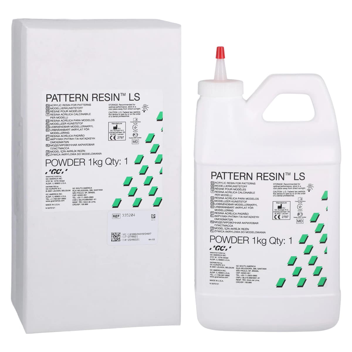 GC America Pattern Resin LS Self-Curing Acrylic Resin Powder Refill, 1 kg, 1/Pk, 335204 - Resin LS Self-Curing Acrylic Die Material, Powder Refill, 1 kg, 1/Pk, 335204 - Image 1