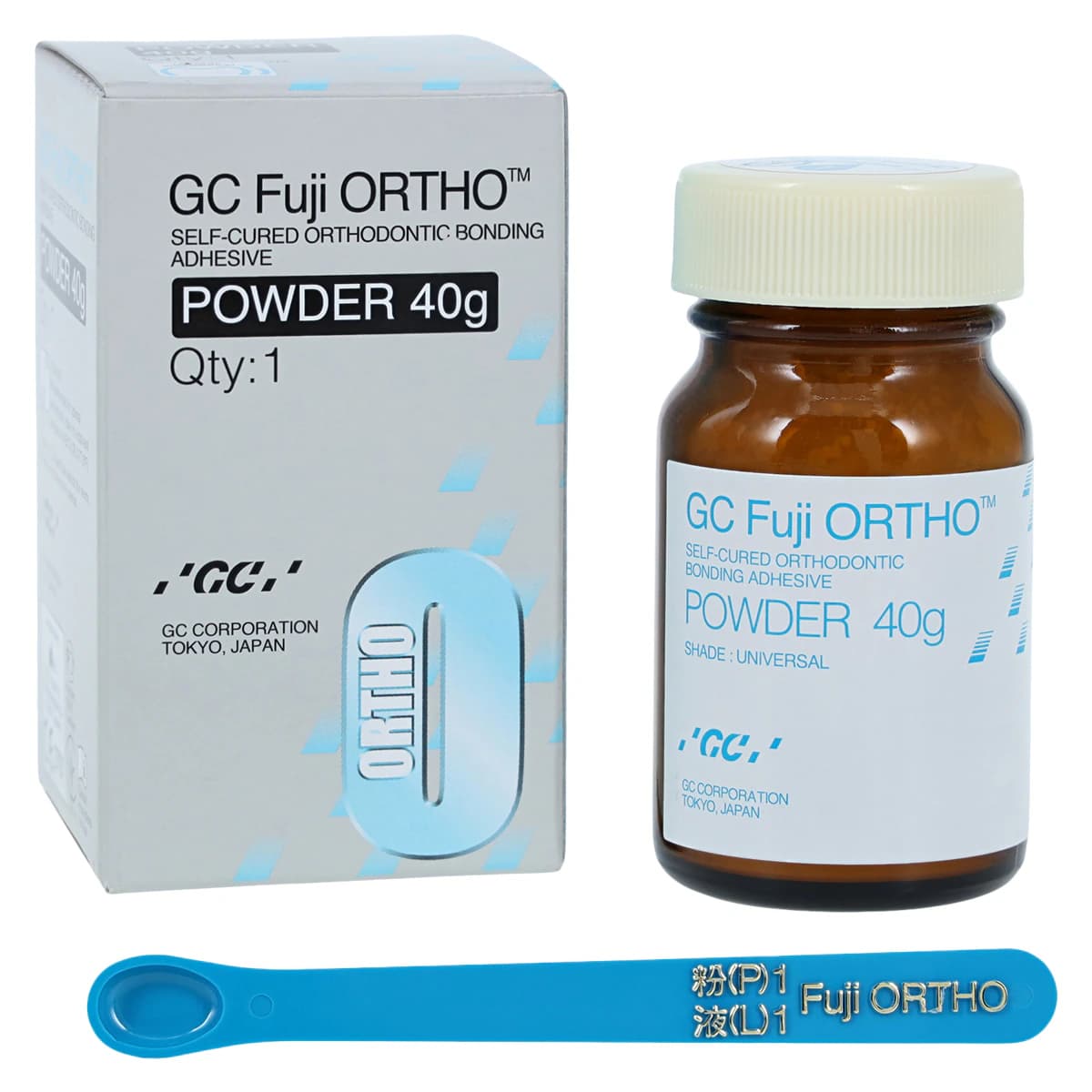 GC Fuji ORTHO Self-Cure Resin Reinforced Glass Ionomer Orthodontic Cement Powder Refill, 40 g, #000209 thumbnail 2