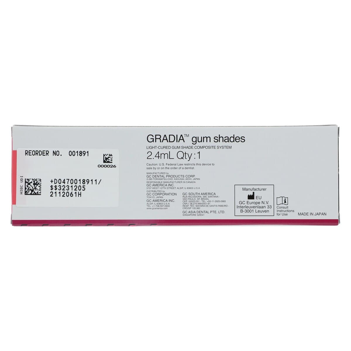 Gradia Gum Opaque GO12 Light-Curing Gingival Composite, 2.4 mL Syringe Refill, 001891 thumbnail 8