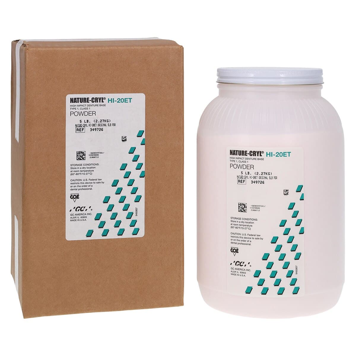 GC America Nature-Cryl HI-20ET Denture Resin Powder, Original Shade, 5 lb thumbnail 2