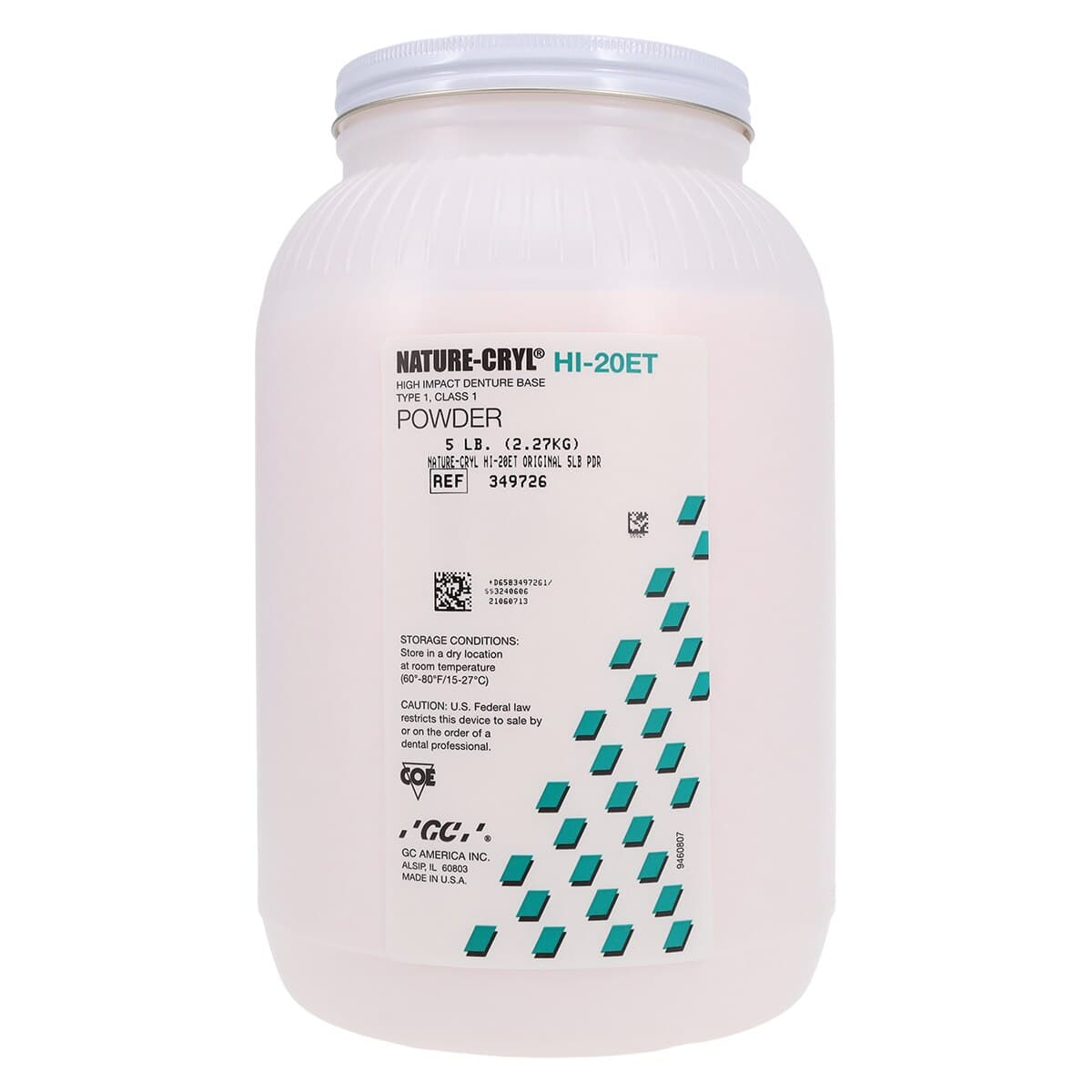 GC America Nature-Cryl HI-20ET Denture Resin Powder, Original Shade, 5 lb thumbnail 3