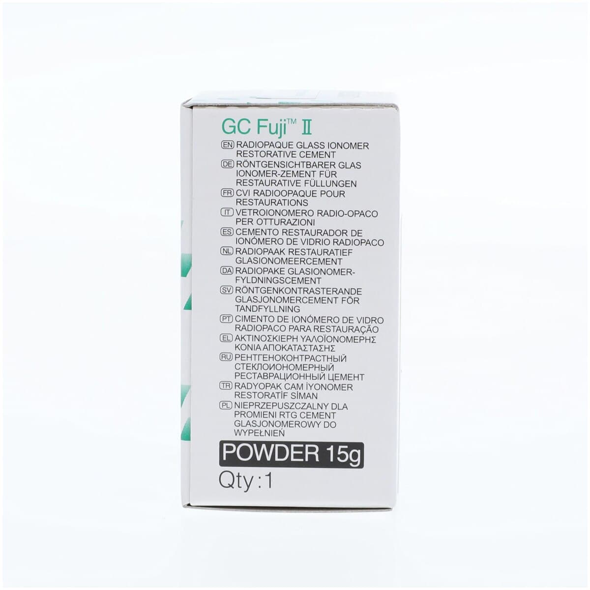 GC Fuji II Glass Ionomer Restorative Powder Refill, Shade #23 Dark Gray, 15g Bottle thumbnail 3