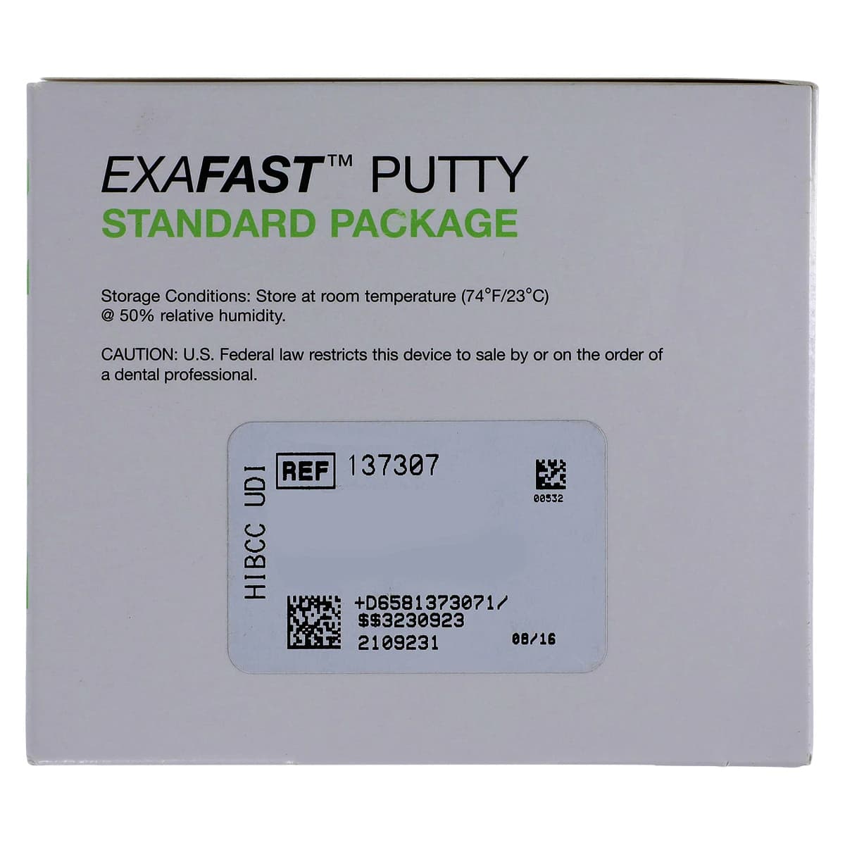 Exafast NDS VPS Impression Material Putty Kit, Fast Set, Green, 2 x 500 g Jars (Base & Catalyst), 1/Pk, 137307 thumbnail 9