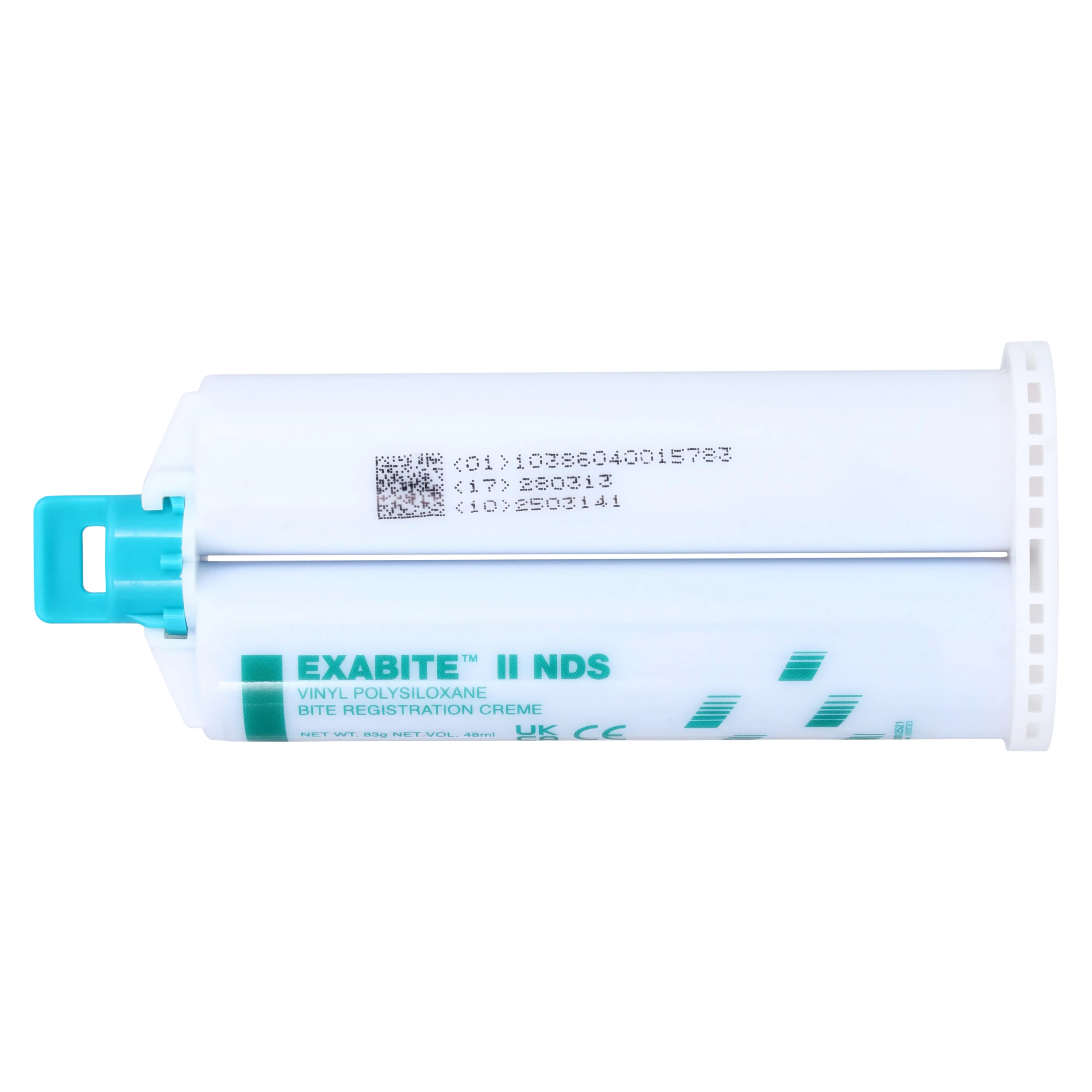 Exabite II NDS VPS Bite Registration Creme, Fast Set, Aqua, 48 mL Cartridge Refill Package, 8/Pk, 132418 thumbnail 2