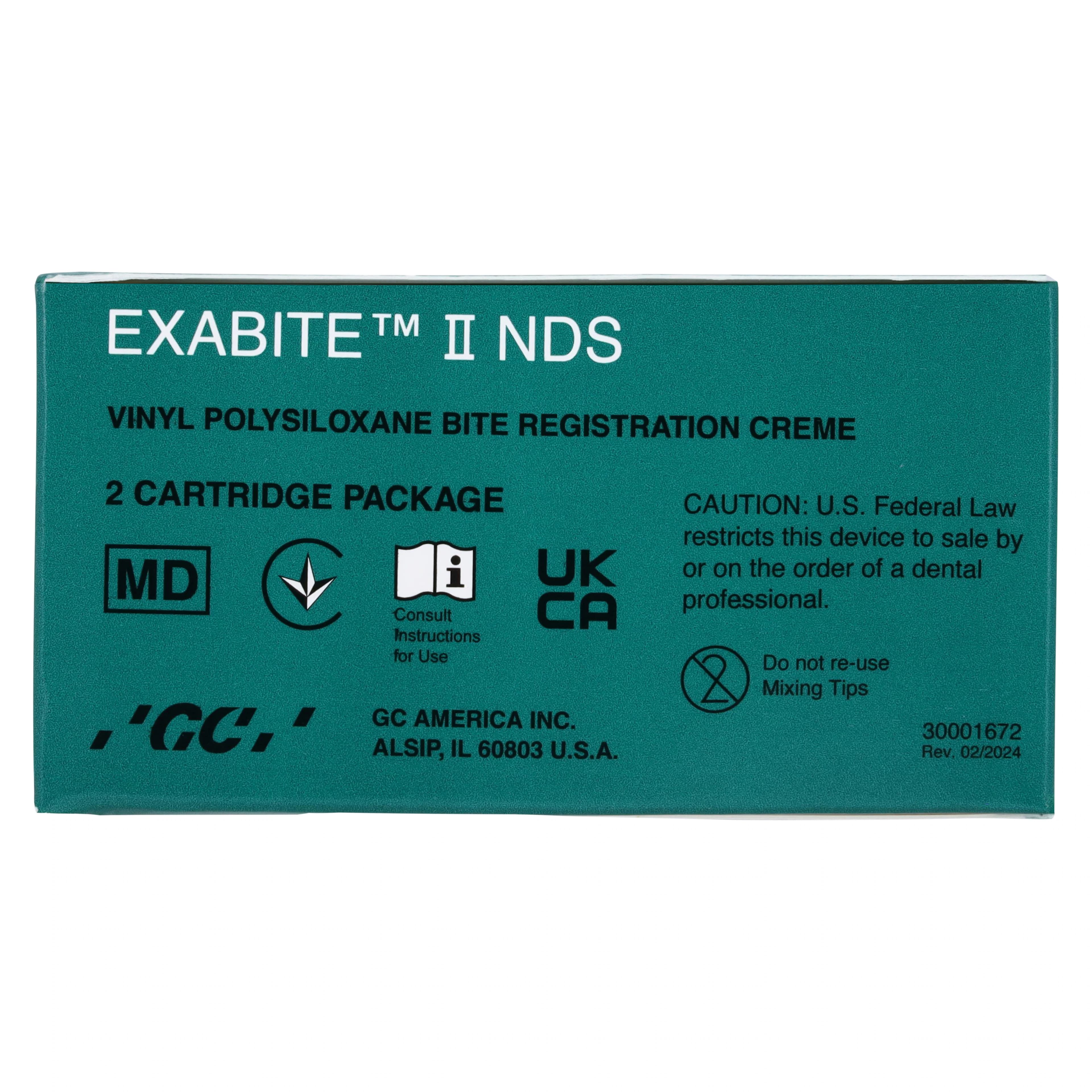Exabite II NDS VPS Bite Registration Creme, Fast Set, Aqua, 48 mL Cartridge Refill Package, 8/Pk, 132418 thumbnail 6