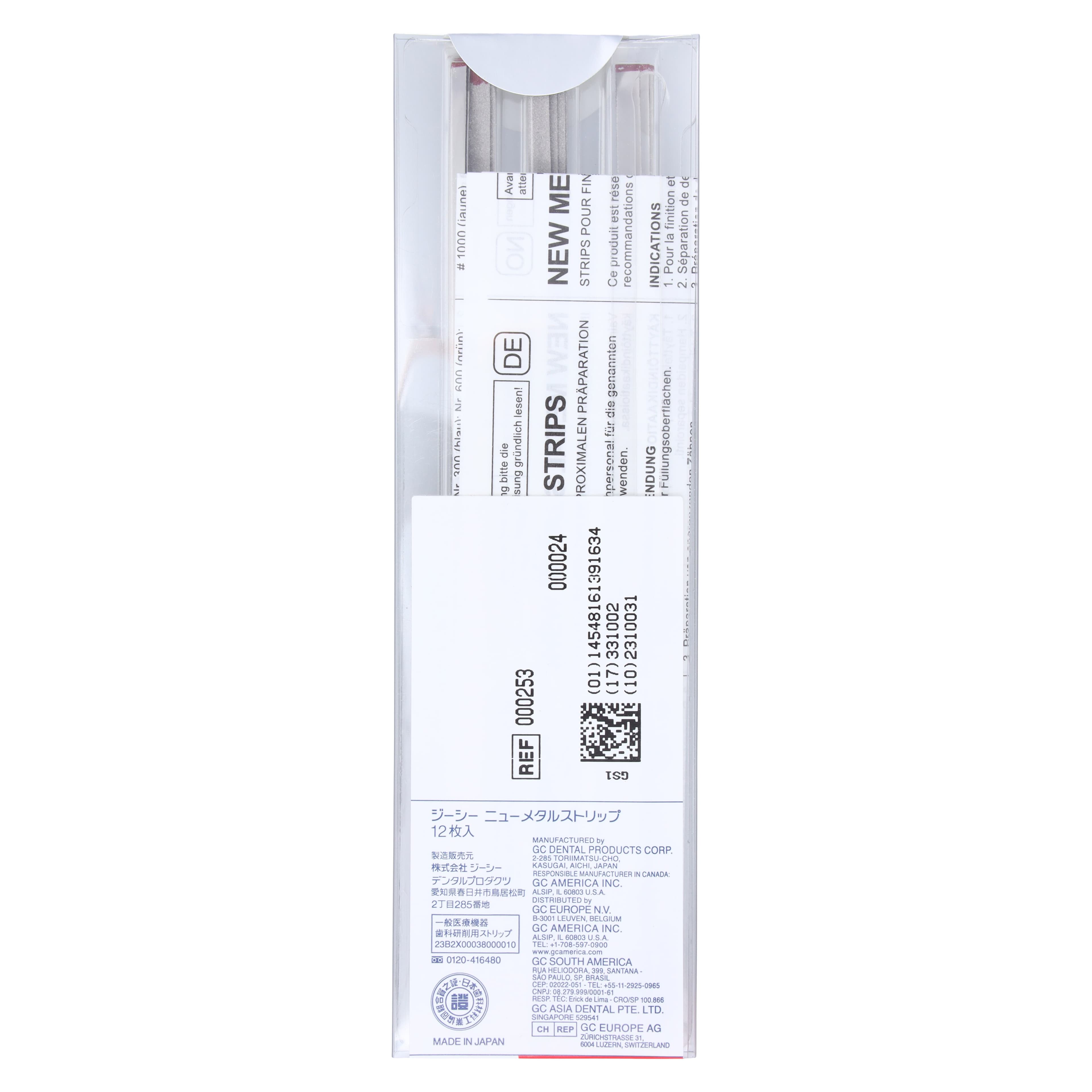 GC America Metal Finishing Strips, Refill, #200-B Width, 140 Micron, 3.3 mm, Extra Coarse, Red, 12/Pk, 000253 thumbnail 2