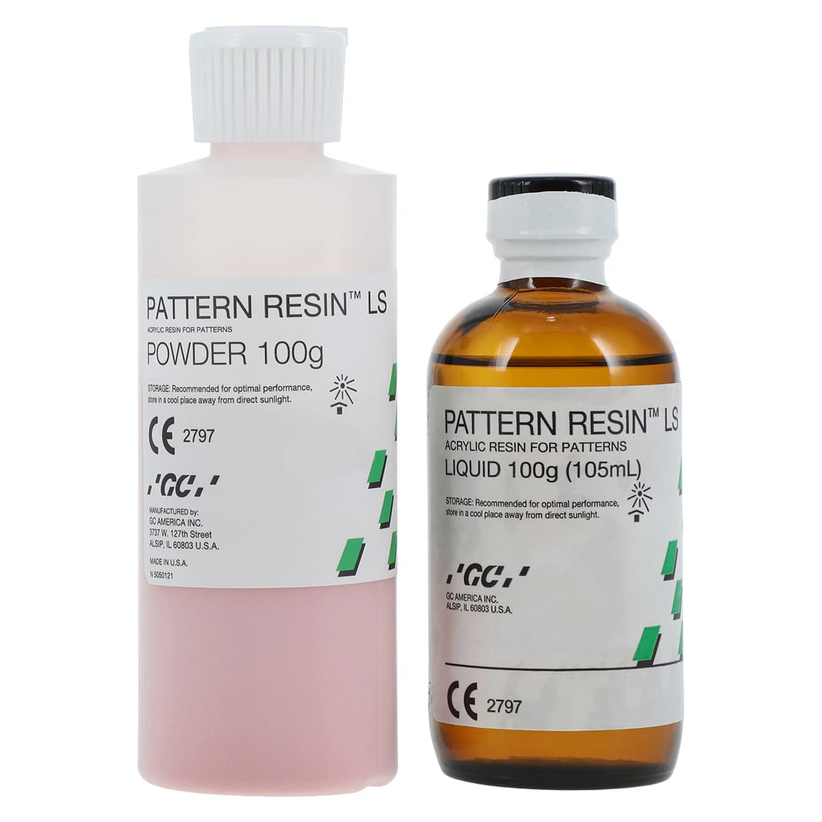 GC America Pattern Resin LS Self-Curing Acrylic Die Material, 1:1 Package (100 g Powder, 105 mL Liquid, Accessories), 335201 thumbnail 3