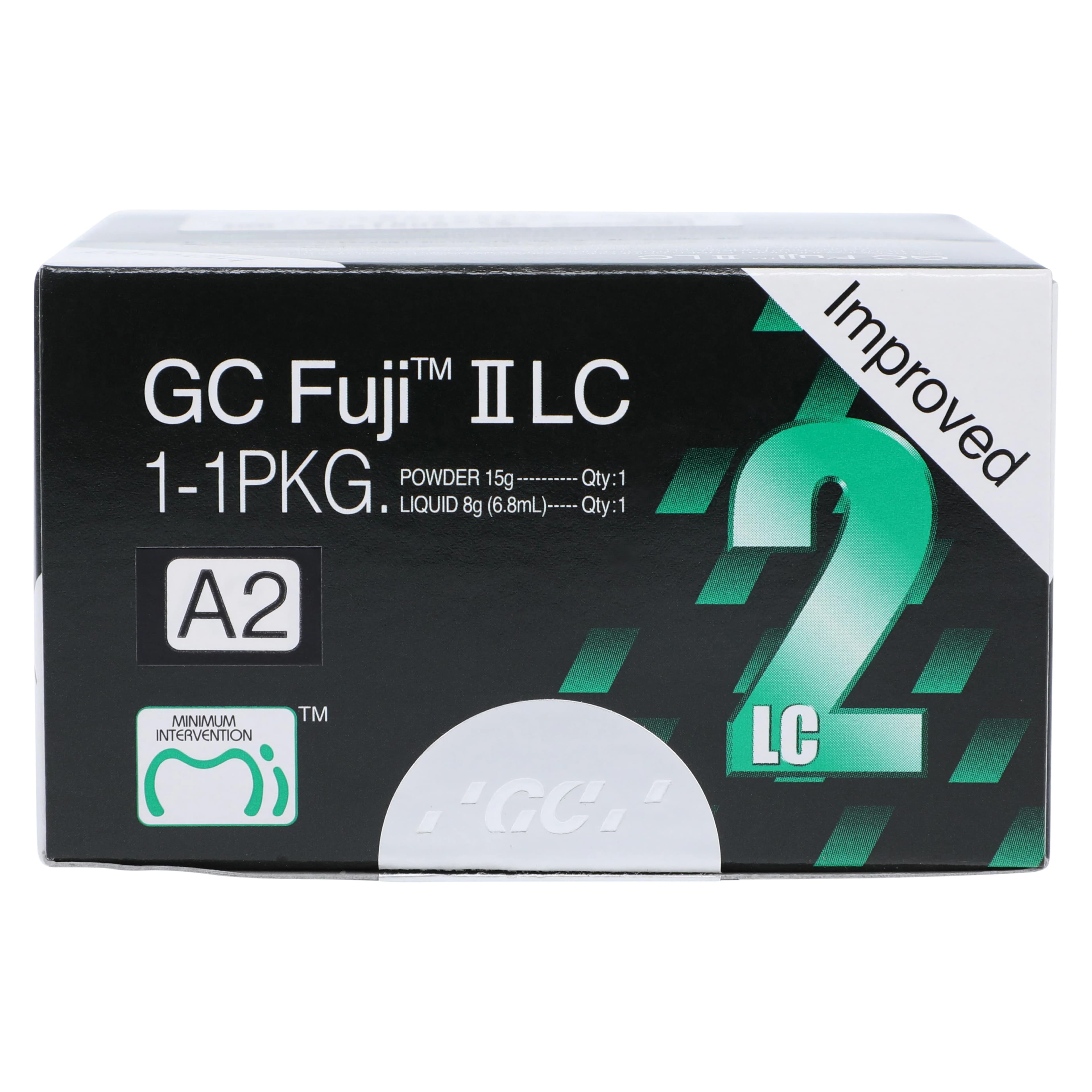 GC Fuji II LC Improved Light-Cure Resin-Reinforced Glass Ionomer Restorative, 1:1 Package, Shade A2, 15 g Powder / 6.8 ml Liquid, #000185 thumbnail 8
