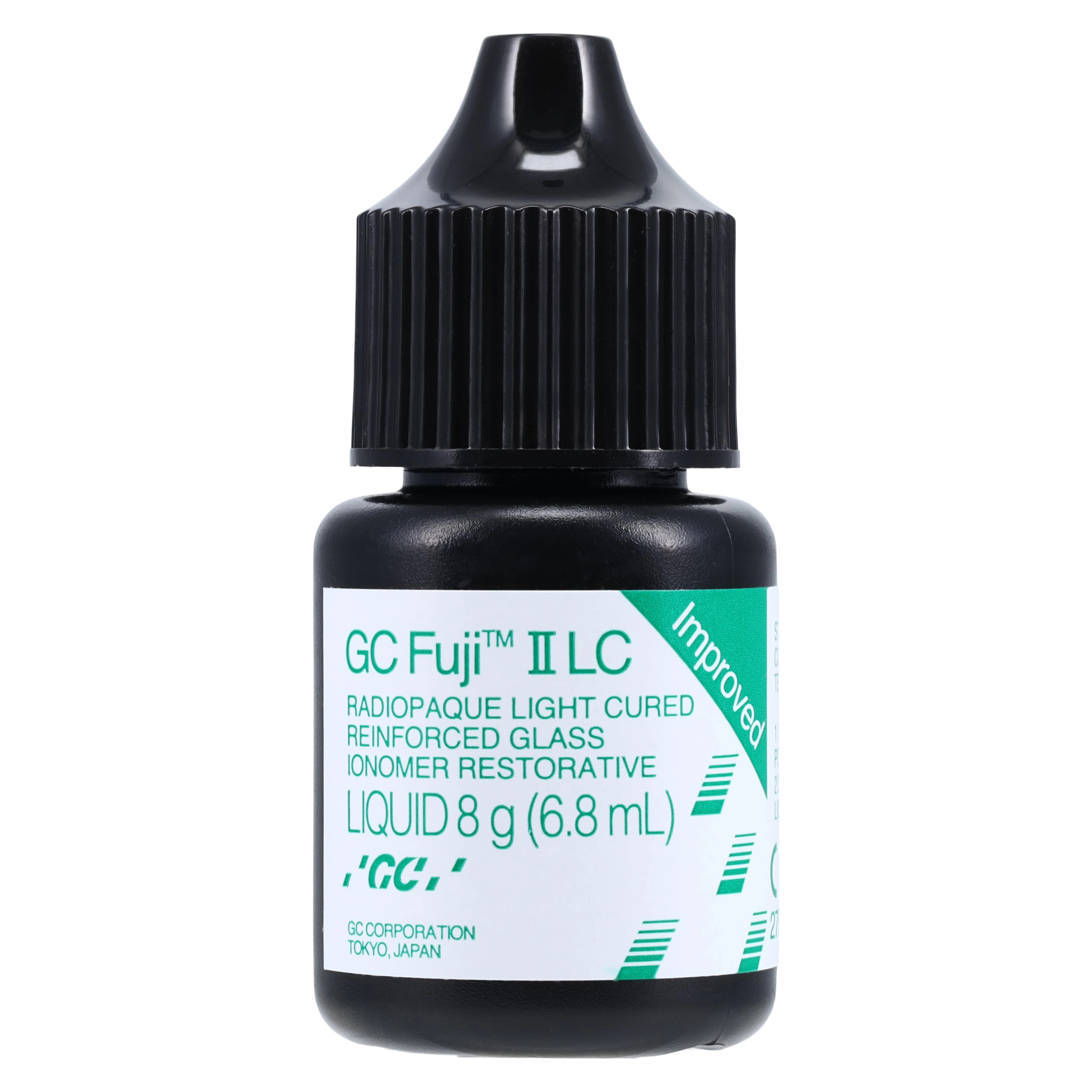 GC Fuji II LC Improved Light-Cure Resin-Reinforced Glass Ionomer Restorative, 1:1 Package, Shade A2, 15 g Powder / 6.8 ml Liquid, #000185 thumbnail 2