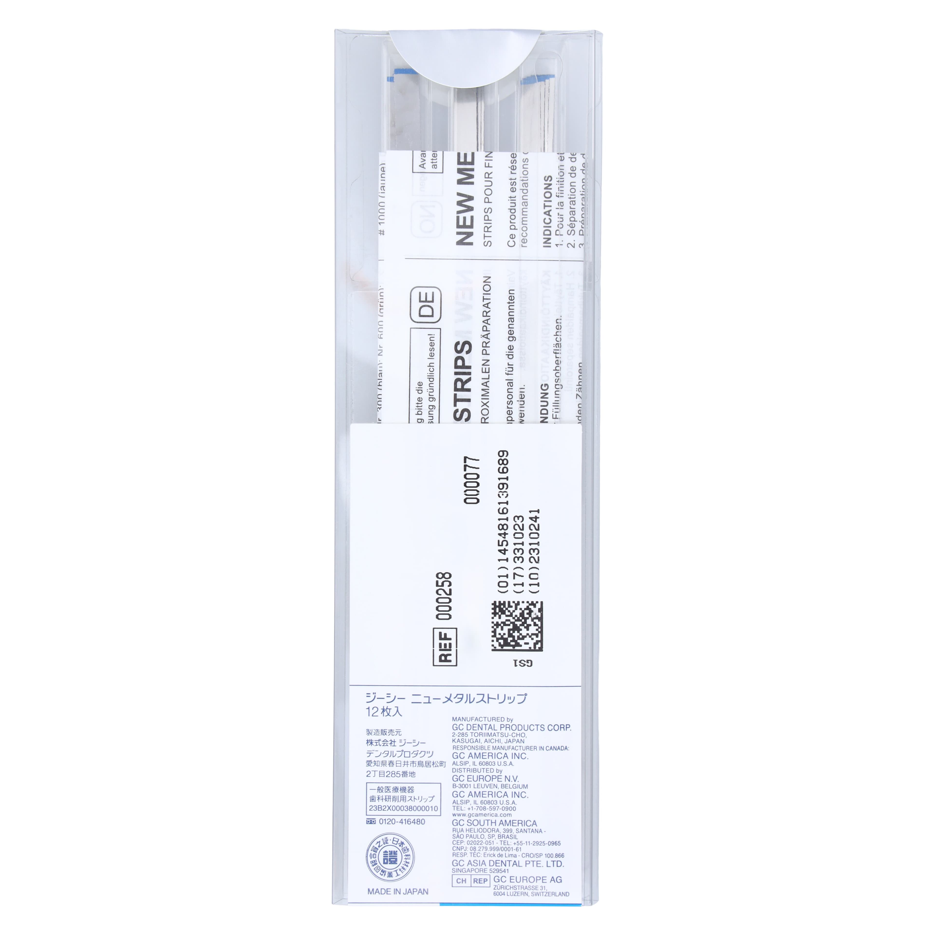 GC America Metal Finishing Strips, Refill, #300-C Width, 90 Micron, 4 mm, Coarse, Blue, 12/Pk, 000258 thumbnail 2