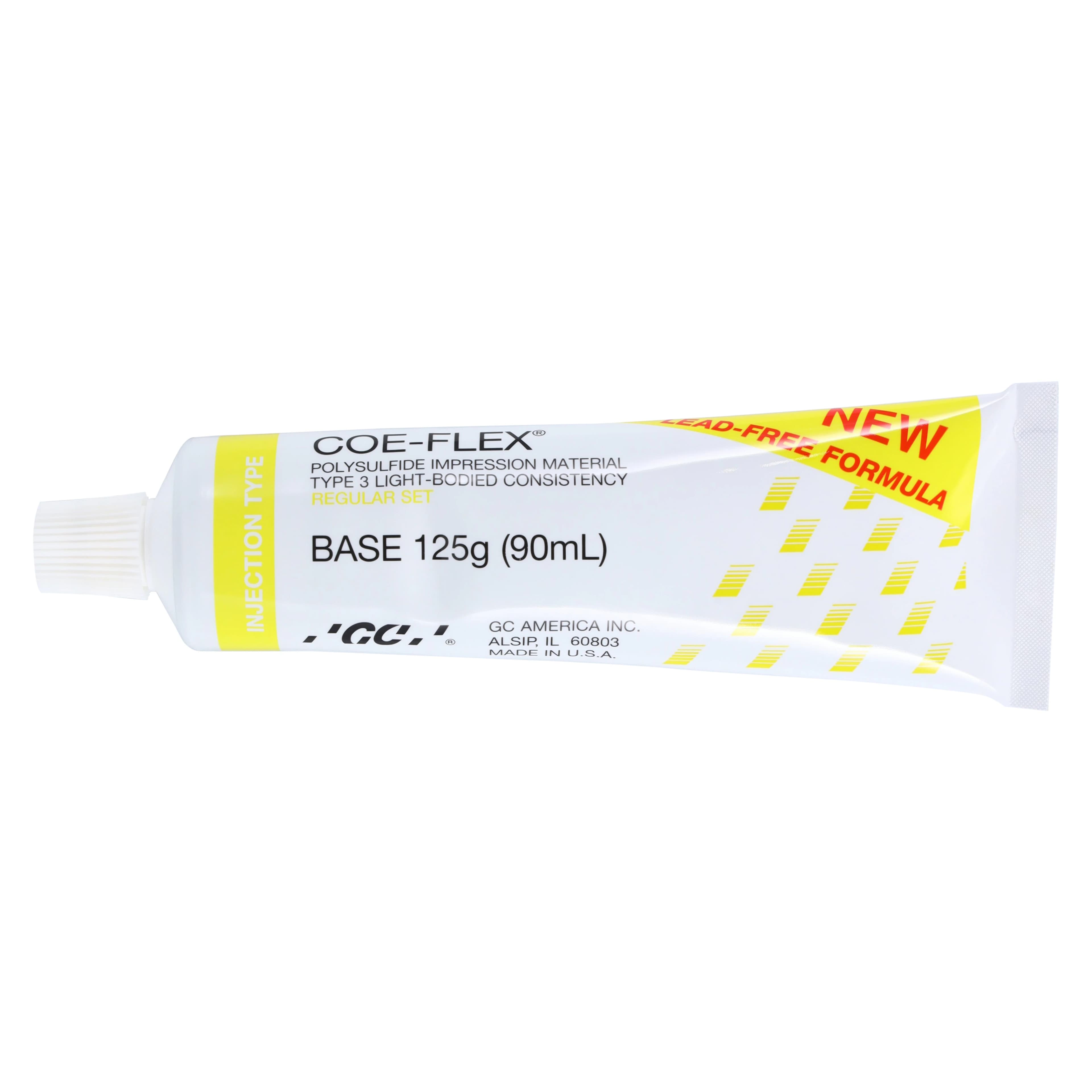 GC America COE-FLEX Lead-Free Polysulfide Impression Material, Injection Type (Light Body), Standard Pack, 90 mL Base / 45 mL Catalyst / 13-15 mL Adhesive, #131003 thumbnail 2