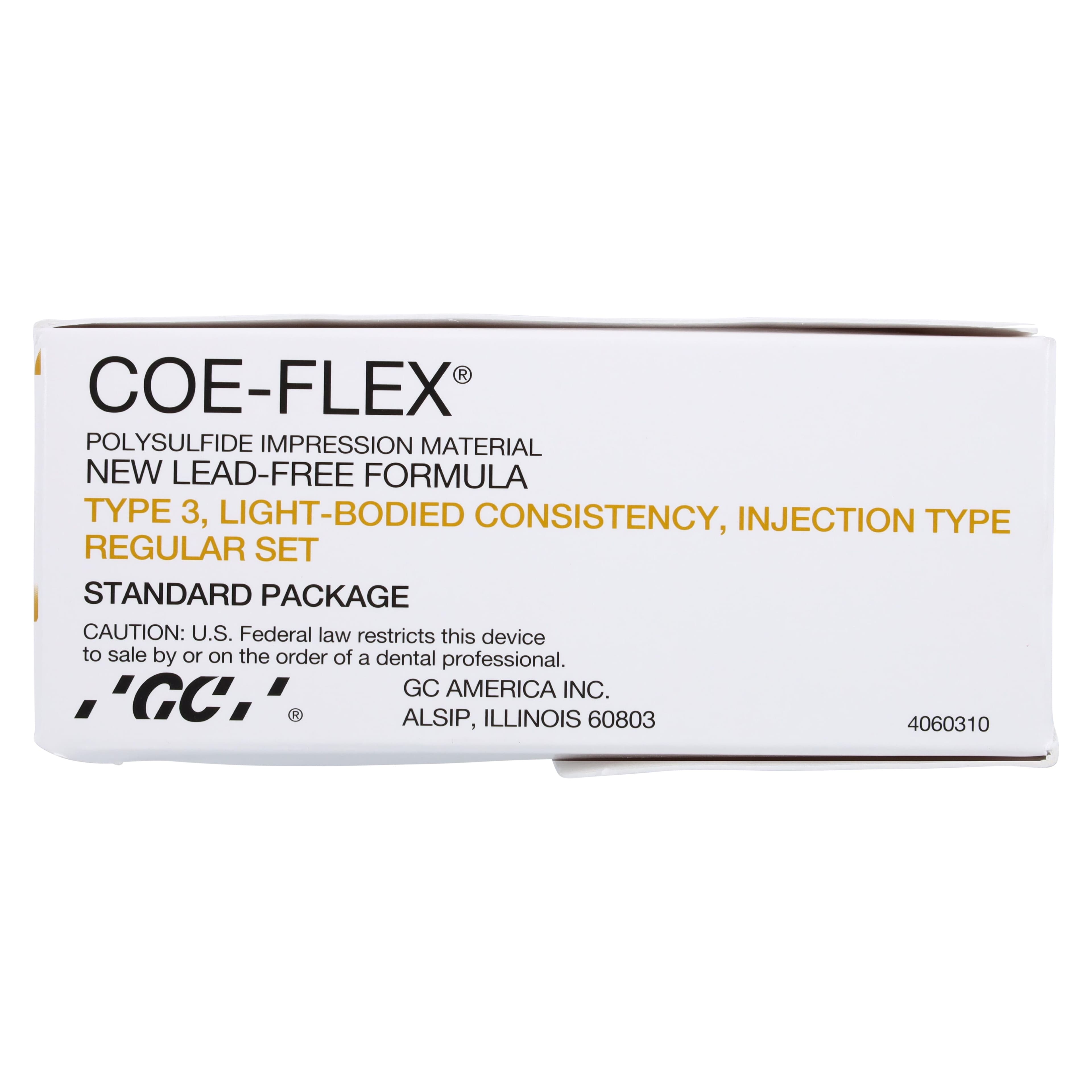 GC America COE-FLEX Lead-Free Polysulfide Impression Material, Injection Type (Light Body), Standard Pack, 90 mL Base / 45 mL Catalyst / 13-15 mL Adhesive, #131003 thumbnail 6