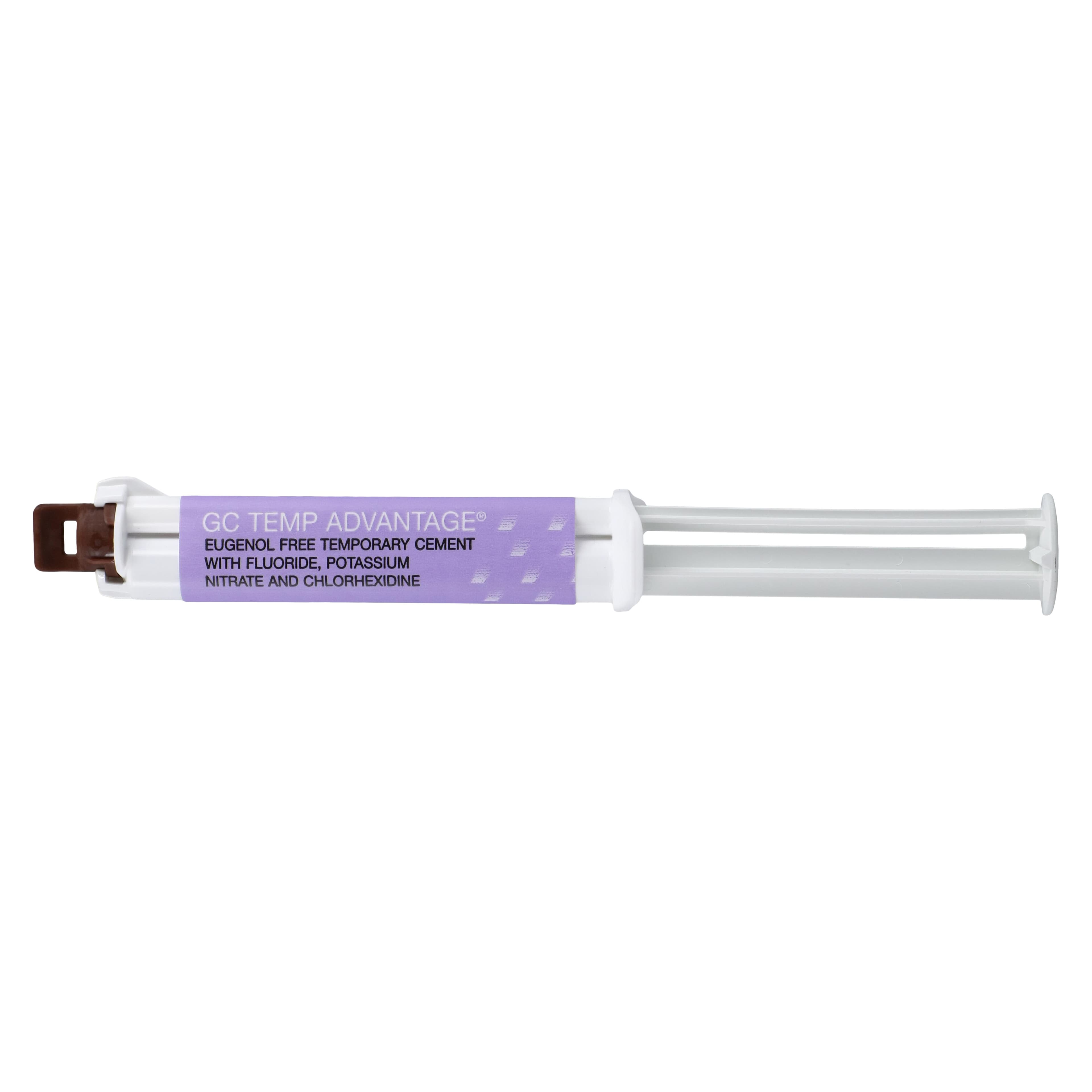 GC Temp Advantage Eugenol-Free Temporary Cement Starter Package, 7.5 g Automix Syringe with 15 Mixing Tips, 136505 thumbnail 3