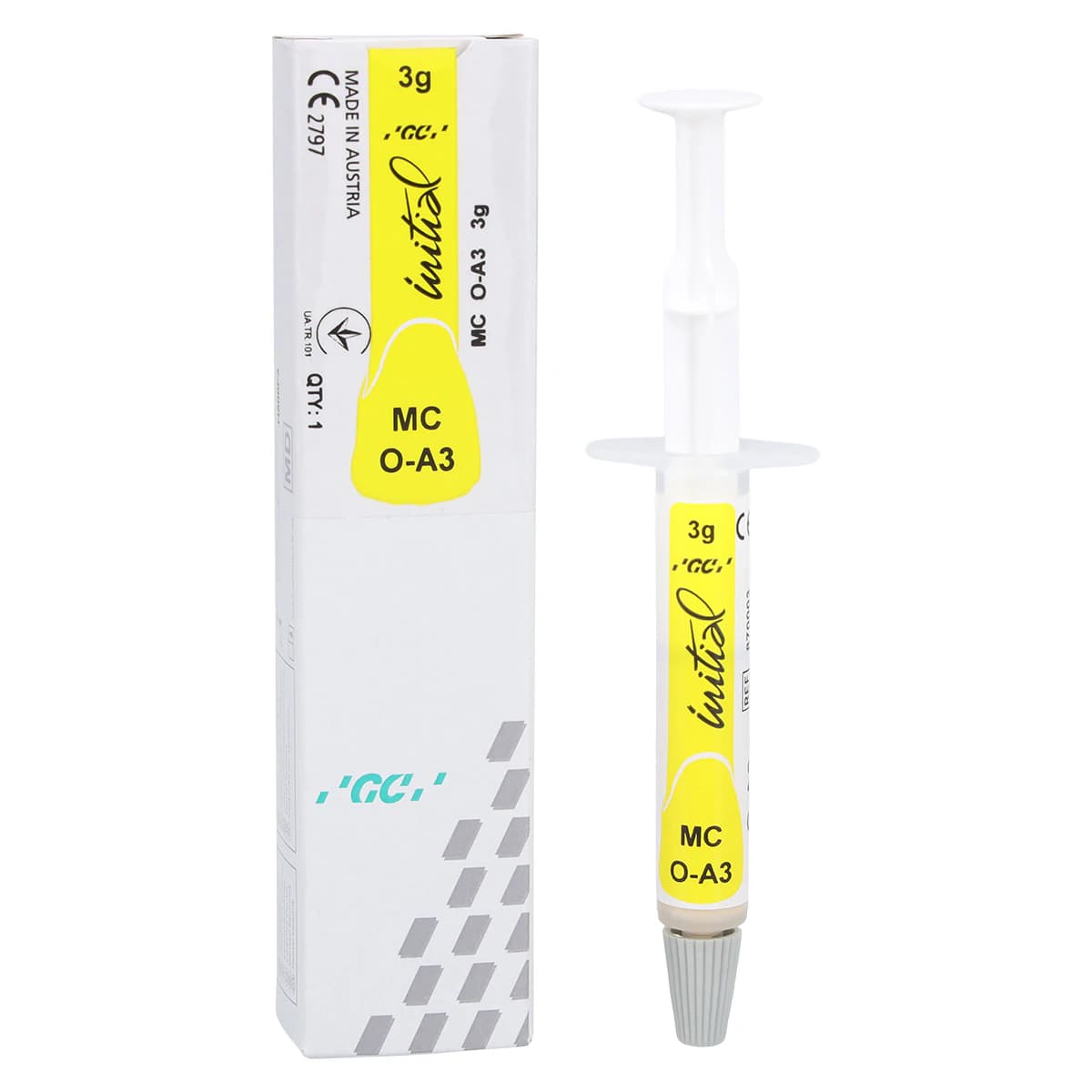 GC Initial MC Paste Opaque, Shade OA3, 3 g Syringe Refill, 870003 - Initial Mc Paste Opaque Oa3, 3G, 870003 - Image 1