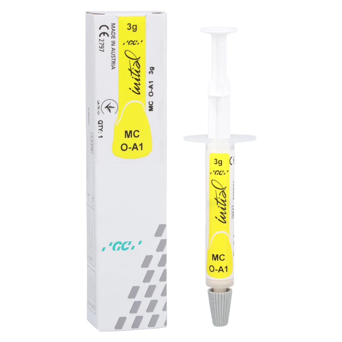 GC Initial MC Paste Opaque Ceramic, Shade OA1, 3 g Syringe Refill - GC Initial MC Paste Opaque Ceramic - Image 1
