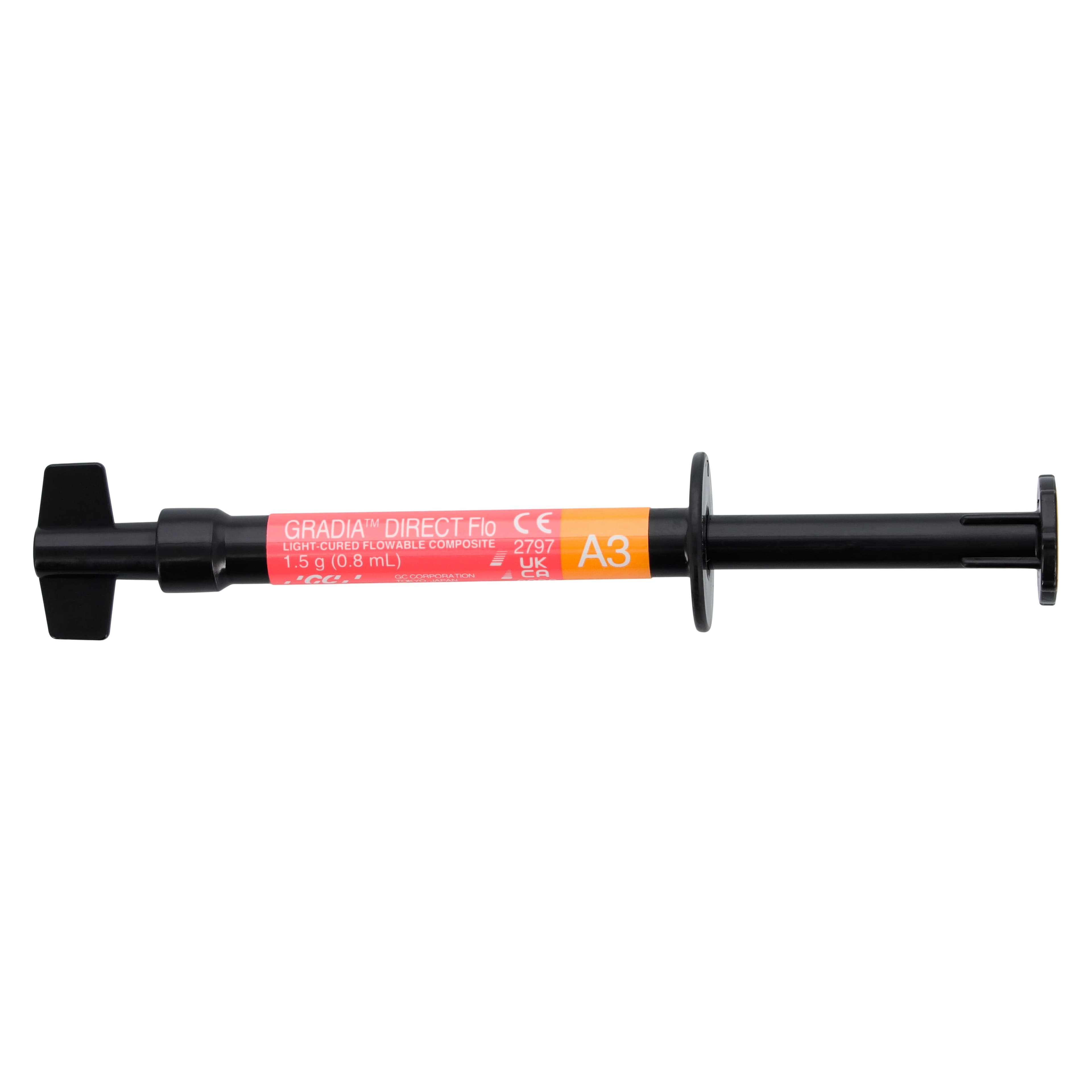 GC America Gradia Direct Flo Flowable Composite Syringe Refill, Shade A3, 1.5 g, 2/Pkg, 002280 thumbnail 2