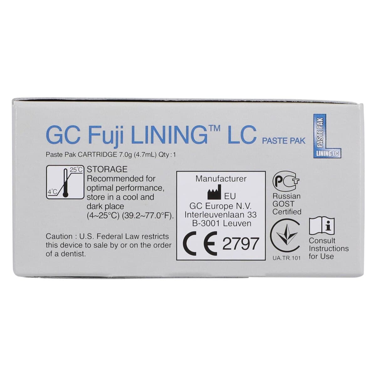 GC Fuji LINING LC Paste Pak Starter Kit, Light-Cured Glass Ionomer Liner/Base, 7g Cartridge, 432571 thumbnail 7