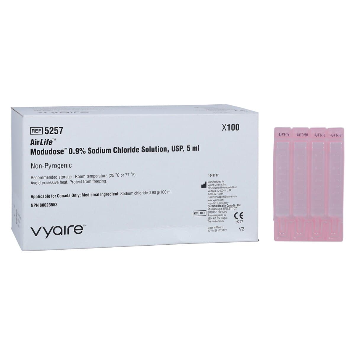 Sodium Chloride Inhalation Solution 0.9%, 5 mL Unit-Dose Vials, 100/Package thumbnail 2