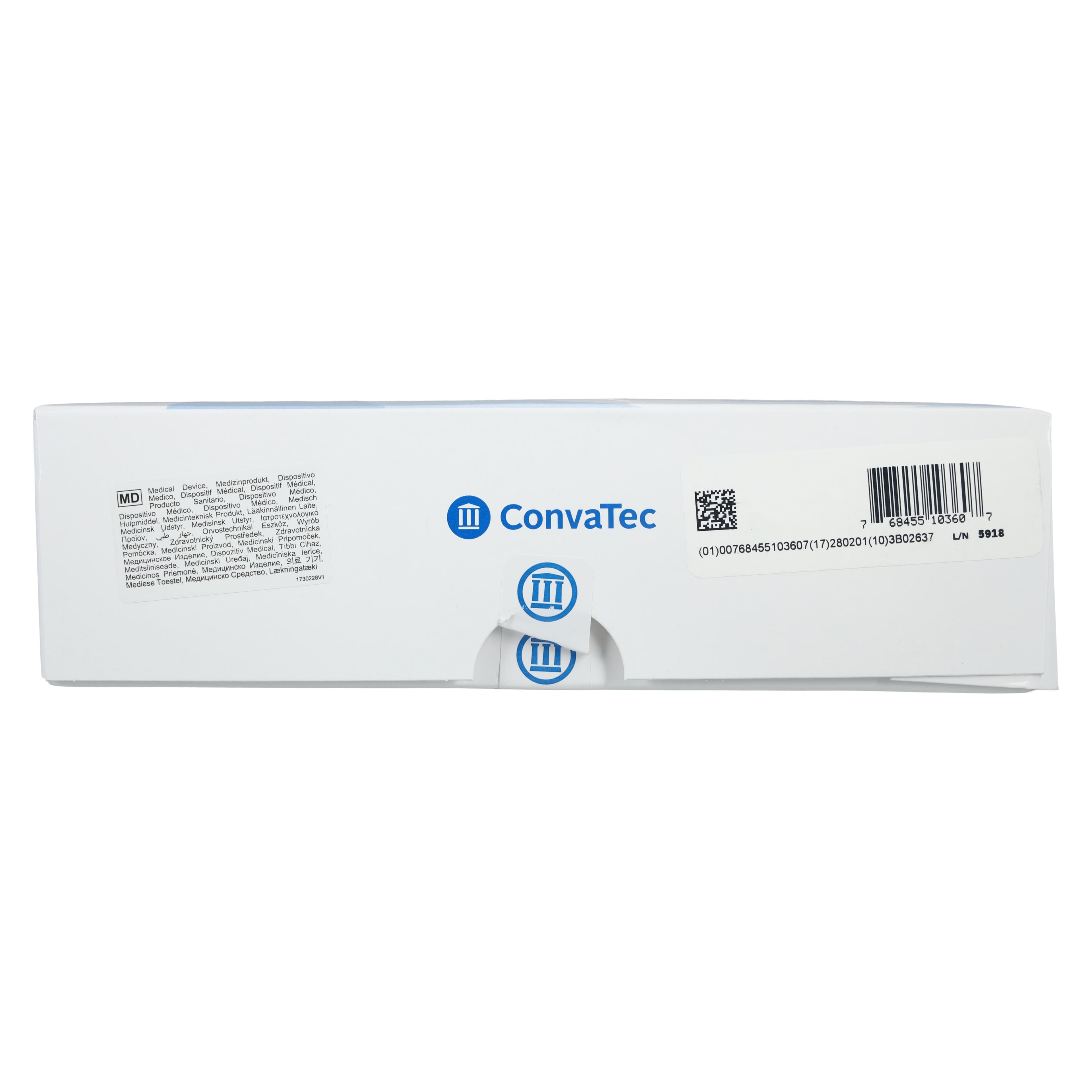 ConvaTec SUR-FIT Natura Urostomy Pouch, Transparent, 10" Length, Standard, 1 Each thumbnail 2