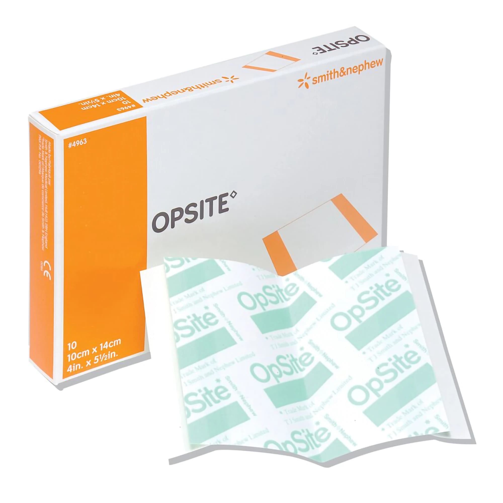 Opsite Transparent Film Dressing, 5-1/2" x 4", Sterile, Adhesive, Polyurethane (Smith & Nephew) - Opsite Transprnt Film Dressing - Image 1