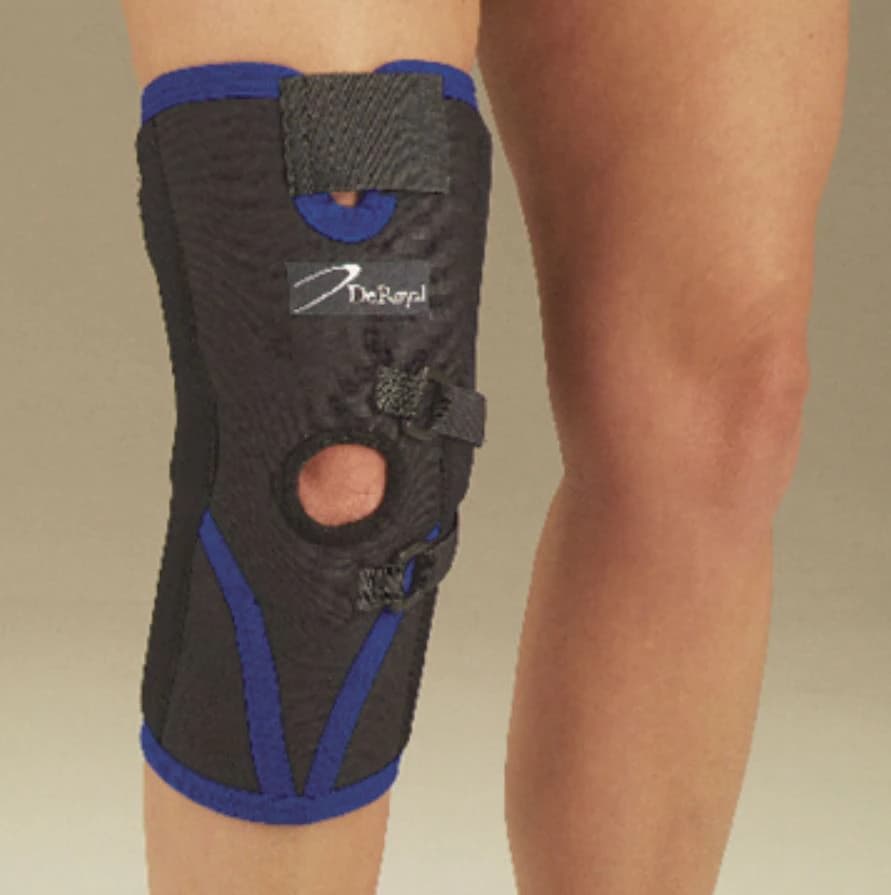DeRoyal Knee Stabilizer, Patellar, Adult, Neoprene, Size Large (20.5-23"), Right - Knee Stabilizer Full Large - Image 1