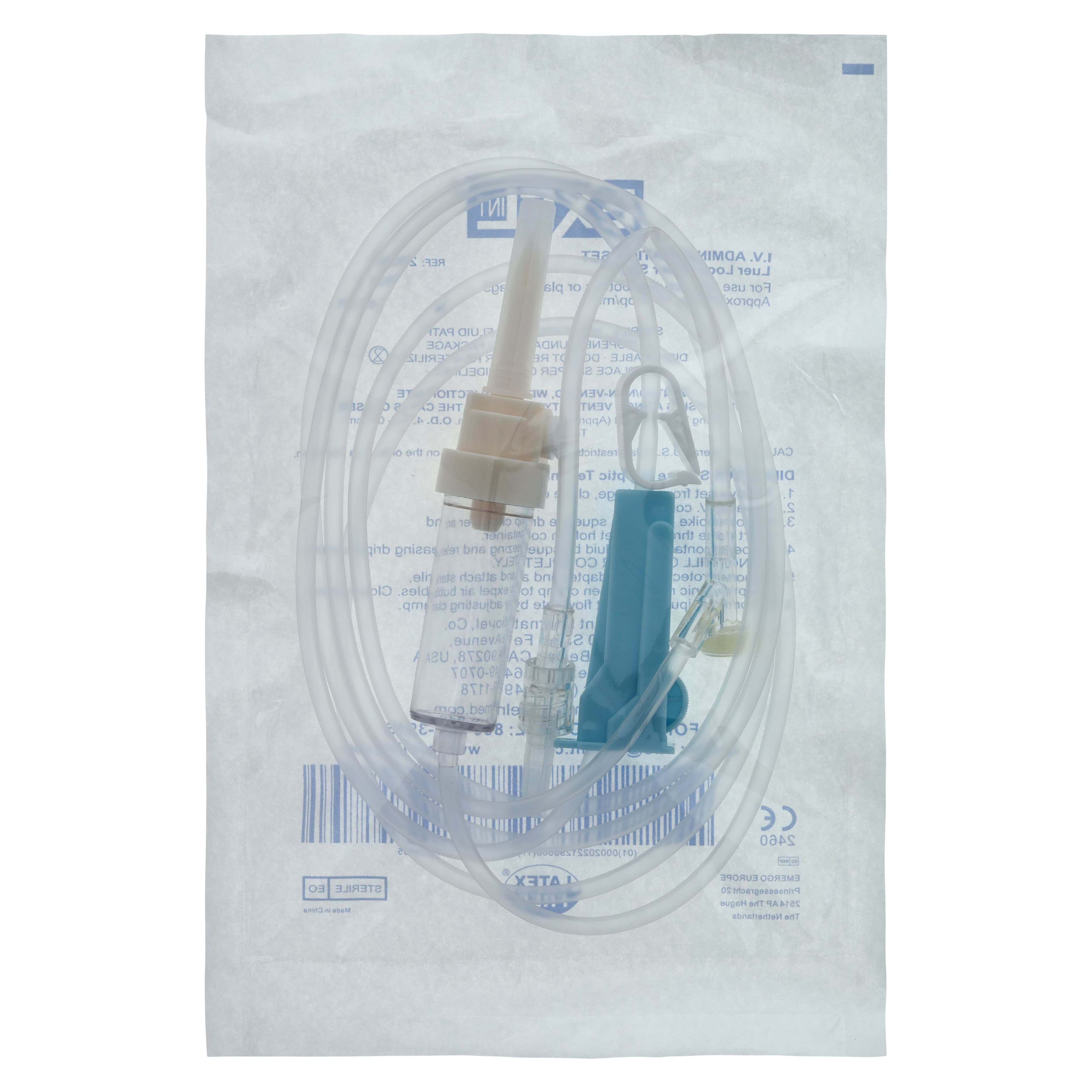 IV Administration Set, 78" Tube, 15 Drops/mL, Y-Injection Site, Vented/Non-Vented, Option-Lok, 50/Case thumbnail 4