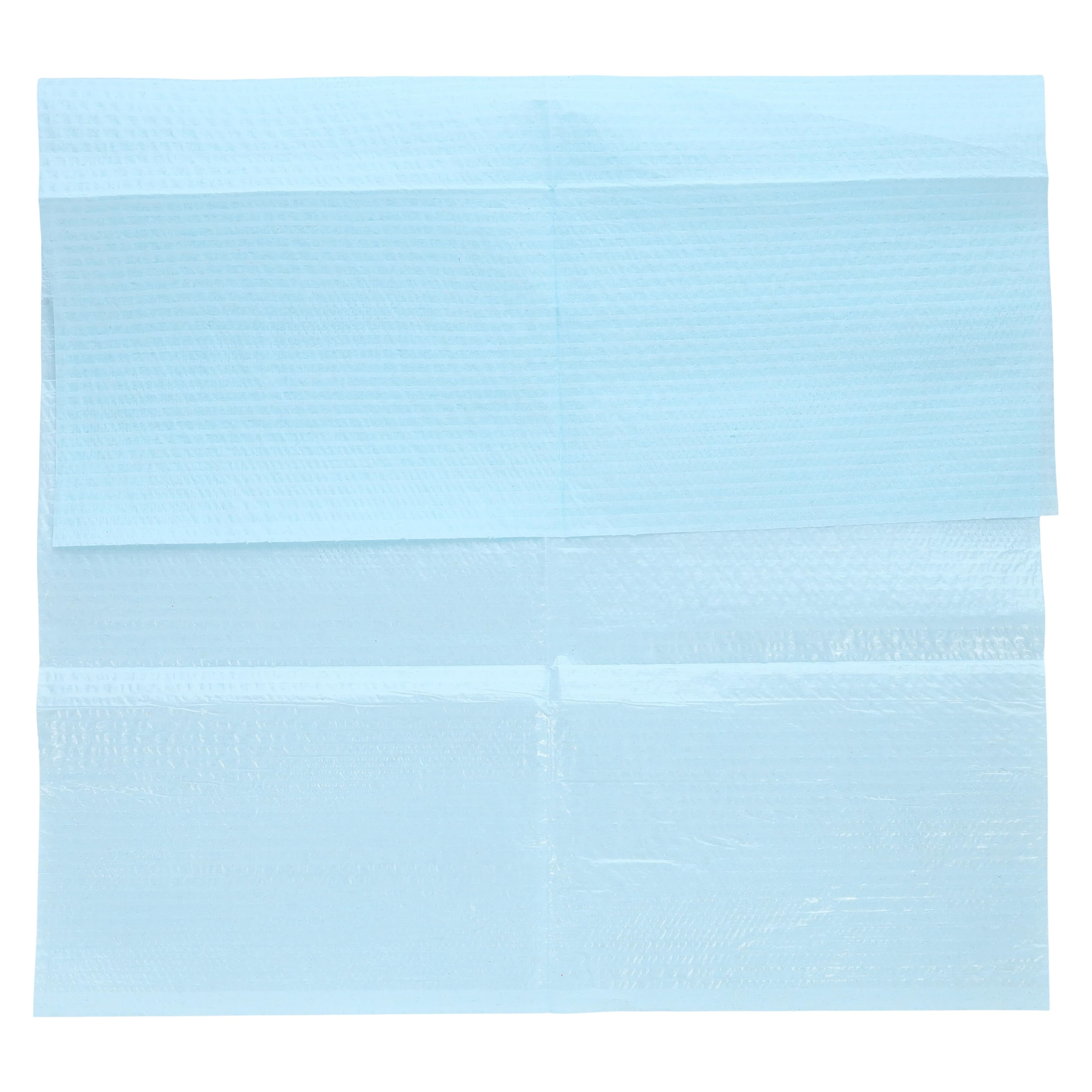 Crosstex Advantage Patient Towels, 2-Ply Tissue/1-Ply Poly, 13" x 18", Blue, 500/Case, WEXABL thumbnail 3