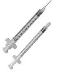Exel Tuberculin Syringe with Luer Slip Needle, 1cc, 27G x 1/2", Sterile, Low Dead Space, 100/Box - Exel 1cc Luer Slip Syr w/Needle 27G x 1/2" (100) - Image 1