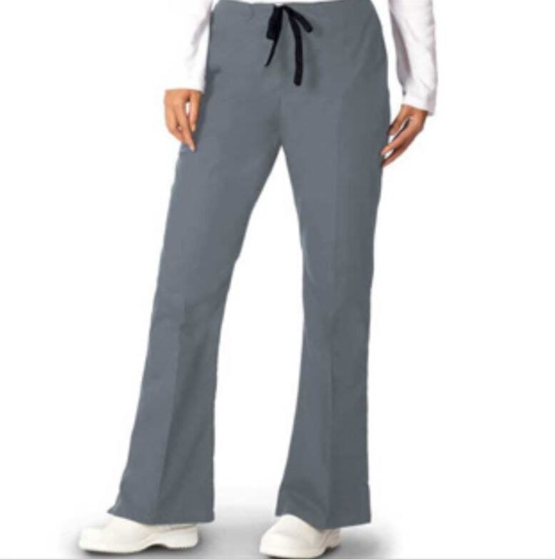 Fashion Seal Healthcare® Ladies' Drawstring Flare Pants, Regular Sizing - Pewter, Extra Small - Fashion Seal Healthcare® Ladies' Drawstring Flare Pants, Regular Sizing - Pewter, Extra Small - Image 1