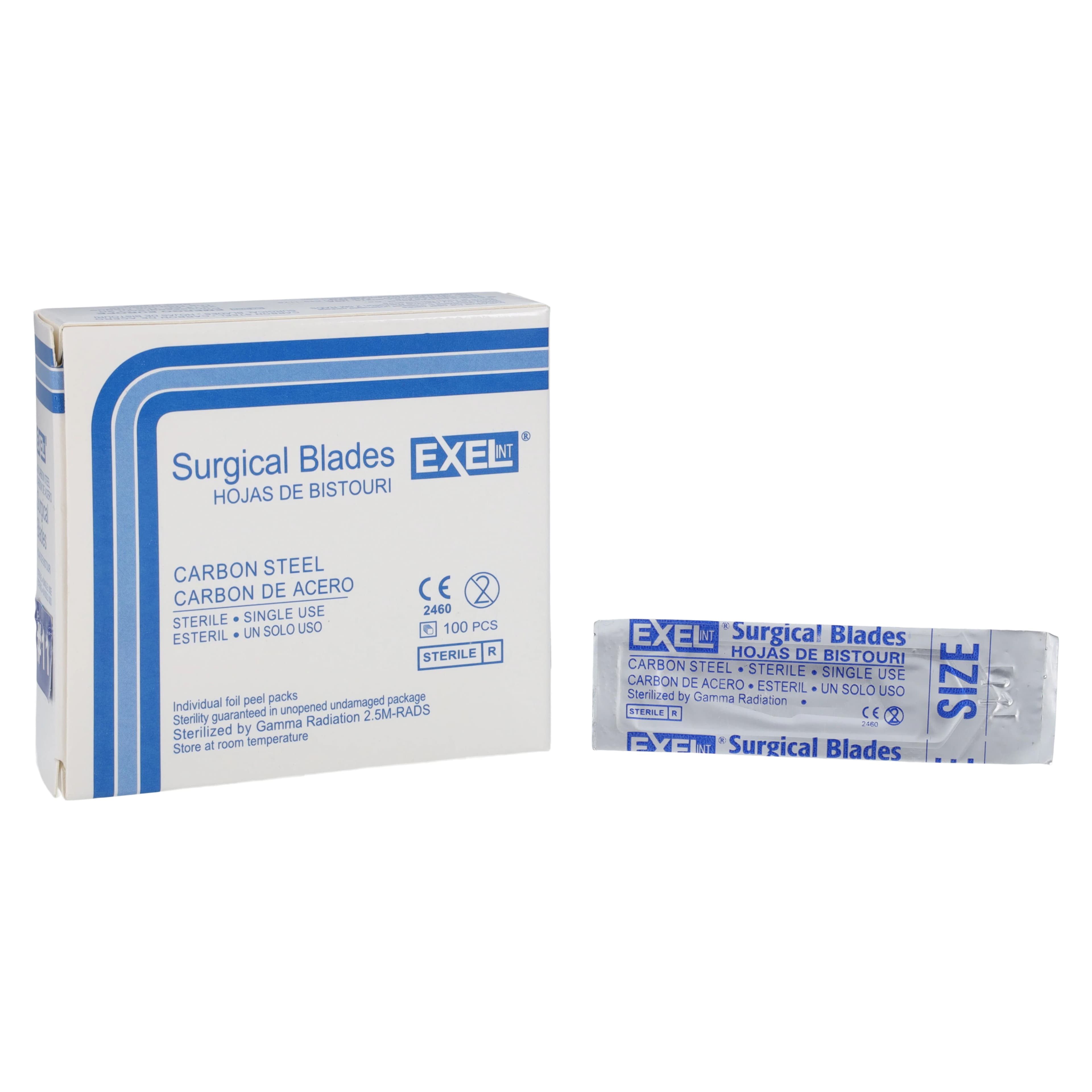Exel Carbon Steel Sterile Surgical Blade #11, Disposable, 100/Bx thumbnail 2